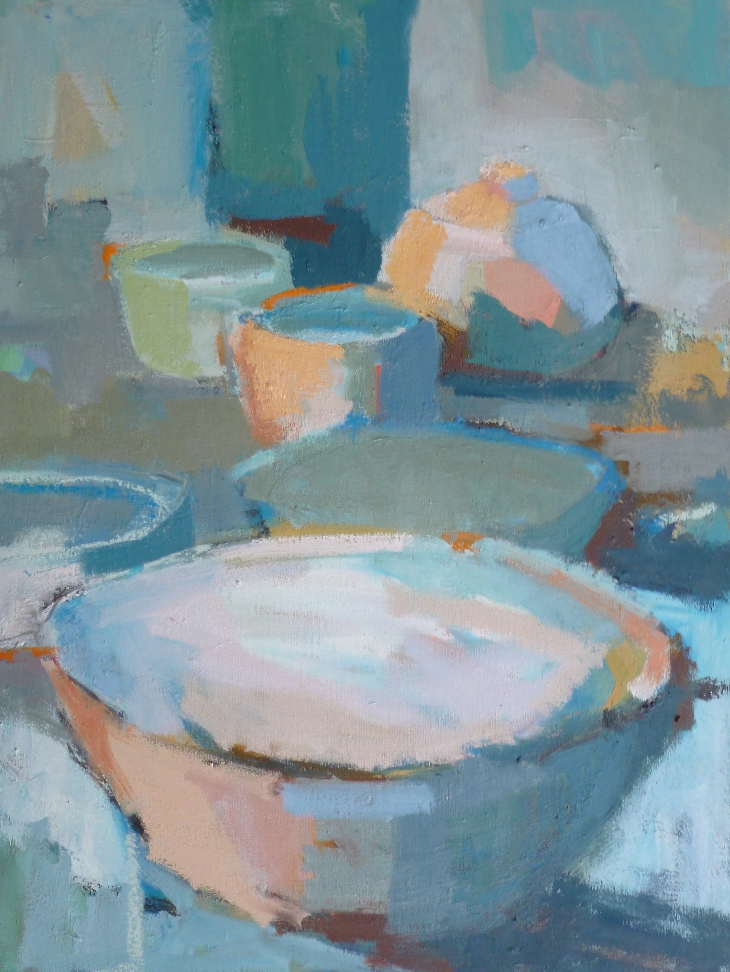 Bisque & Blue 18x24