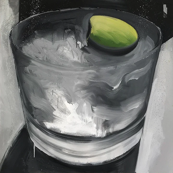 Black and White Martini