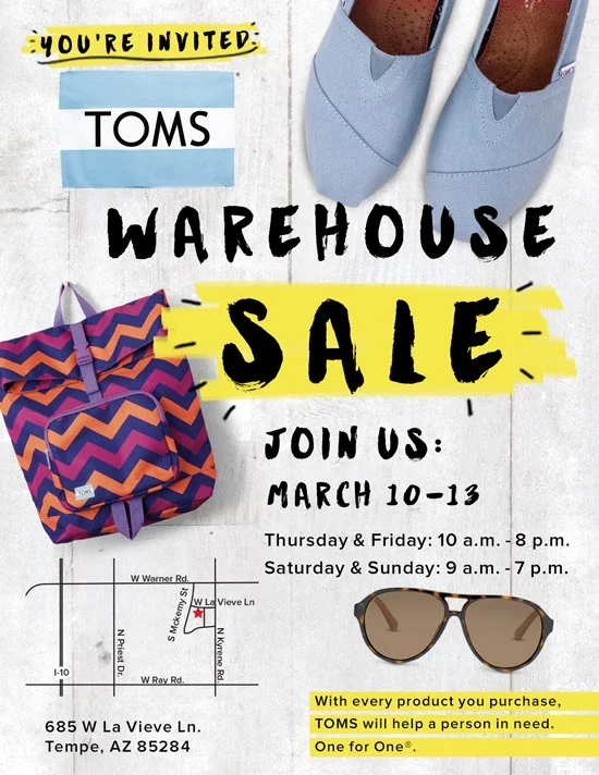 TOMS Warehouse Sale - Phoenix, AZ
