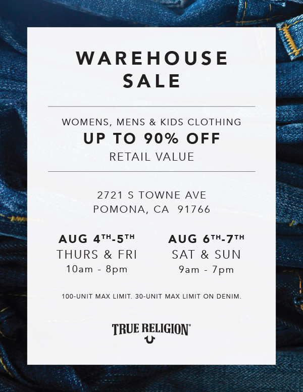 true religion warehouse sale
