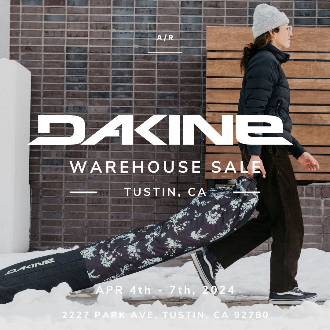 Get ready for the Dakine Warehouse Sale, making its way back to Tustin, CA! Discover a collection of robust products meticulously crafted to safeguard you both in and out of the water, as well as during your mountain adventures. 

These durable produ