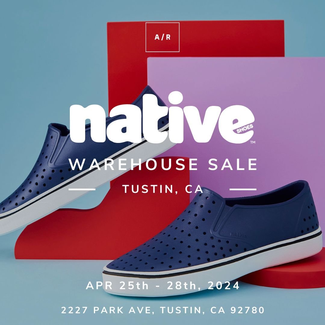 Join us at the Native Shoes Warehouse Sale in Tustin, CA, for a fantastic shopping experience filled with incredible deals on a wide selection of stylish and comfortable kids' shoes. Discover a diverse range of designs, colors, and sizes to suit ever