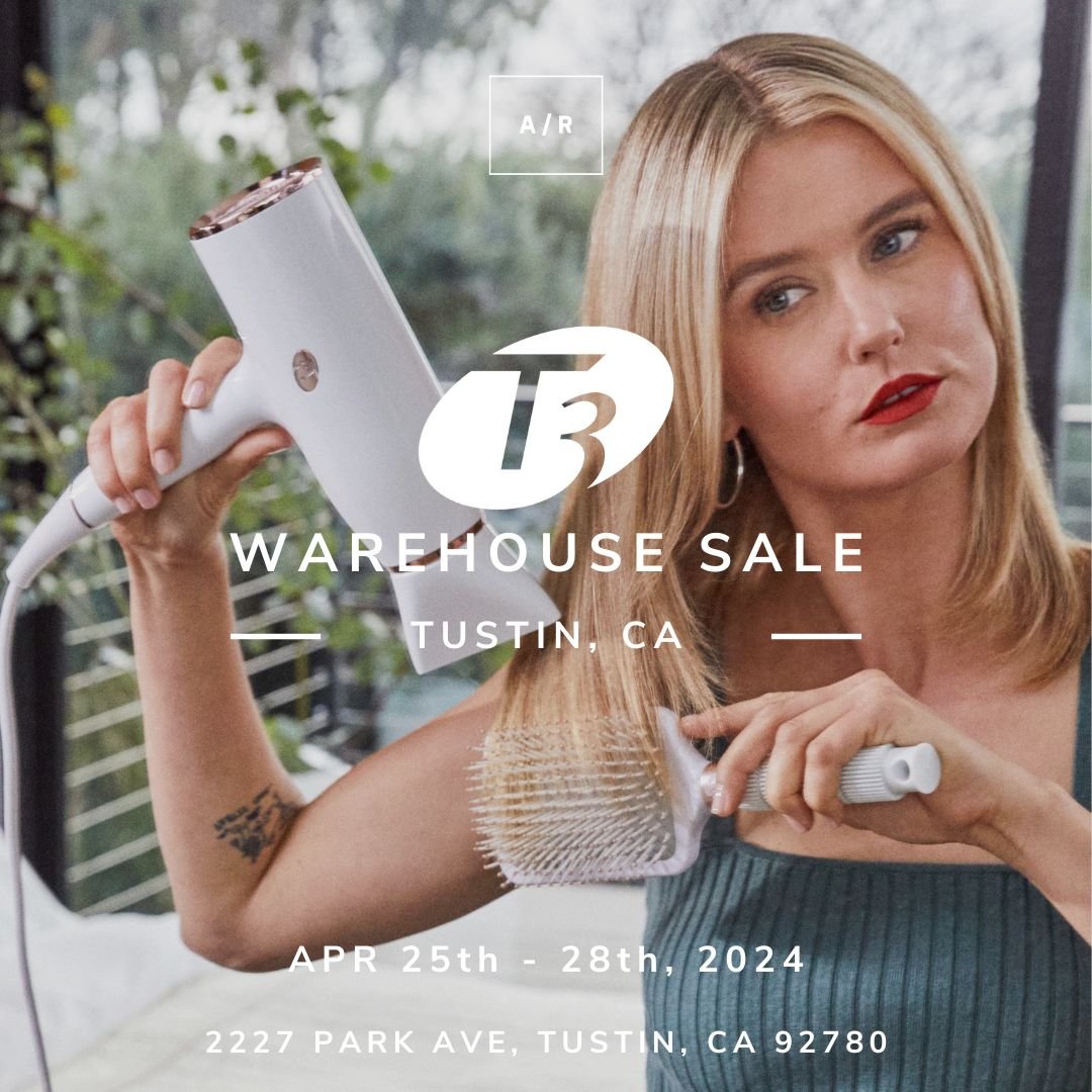 Get ready for the T3 Micro Warehouse Sale in Tustin, CA! Enjoy huge up to 80% OFF on professional hair styling tools including: blow dryers, flat irons, accessories and more! Upgrade your hair game with top-of-the-line products from T3 Micro. Don't m