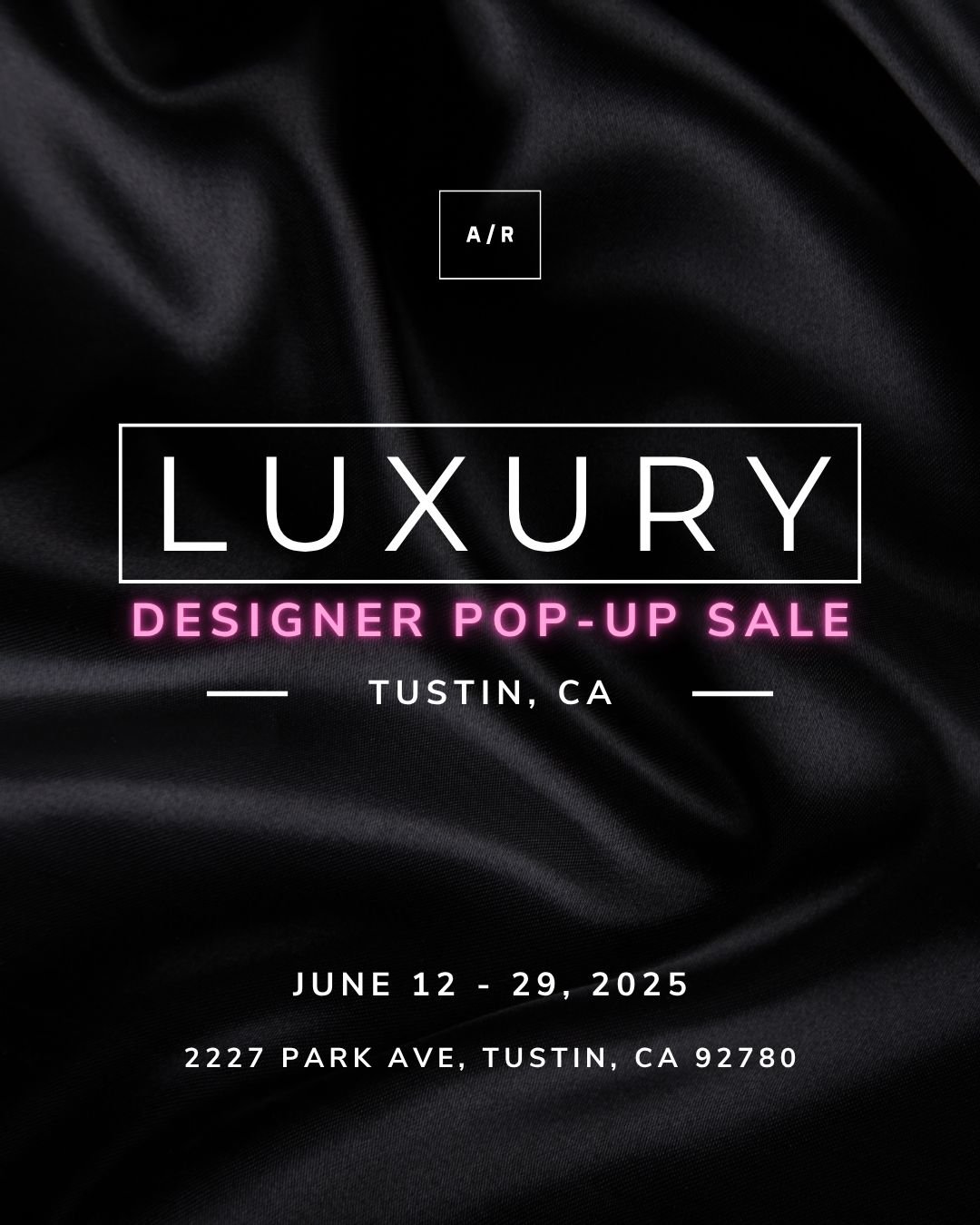 The LUXURY Designer Pop-up Sale is BACK at Alternative Retail in Tustin, CA &mdash; and fully stocked with 60,000+ NEW ITEMS! Score up to 80% OFF on Women&rsquo;s, Men&rsquo;s &amp; Kids&rsquo; designer apparel, footwear, and accessories from the mos