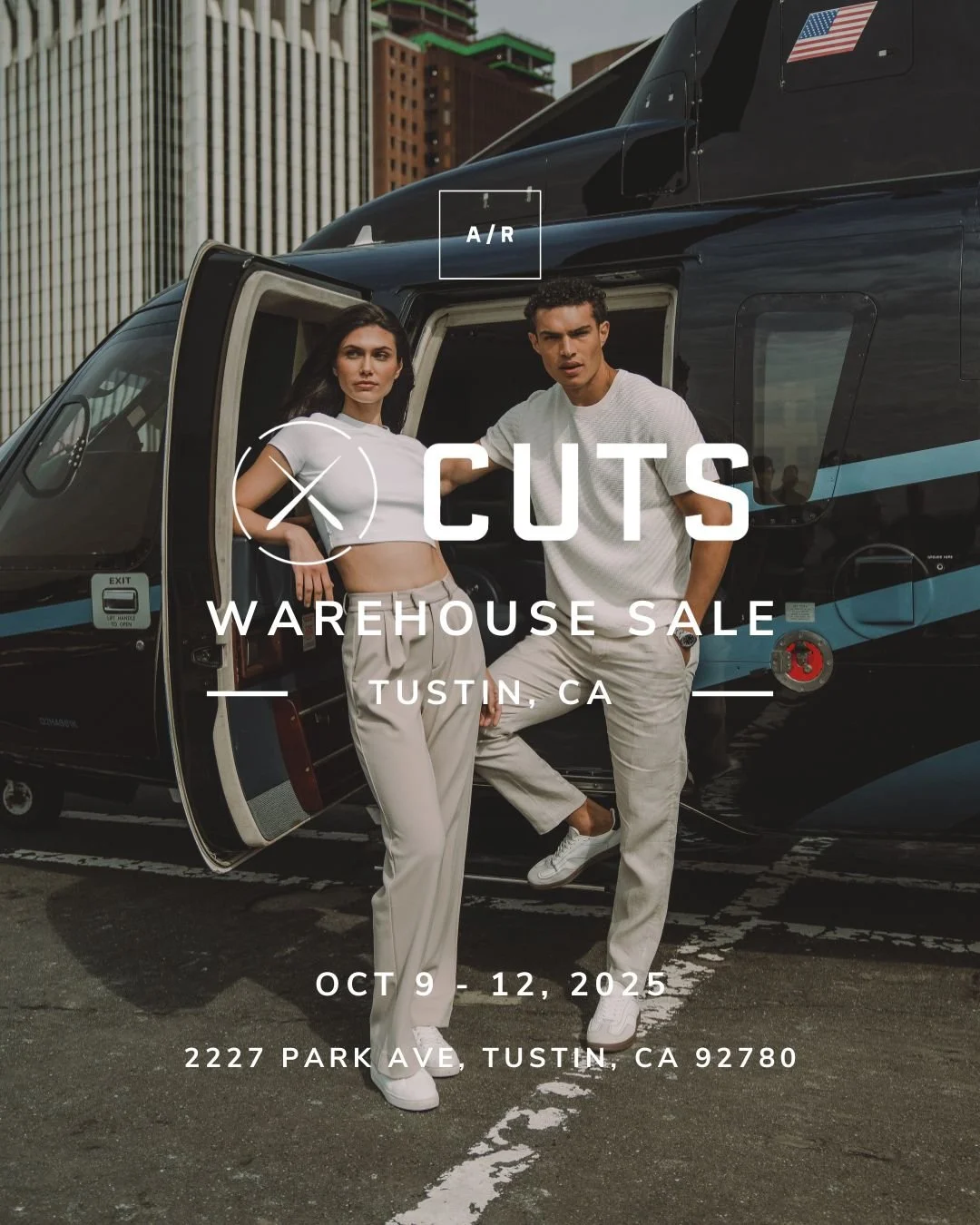 The official Cuts Warehouse Sale is coming to Alternative Retail in Tustin, CA! Save up to 70% OFF on men's and women's premium apparel, including elevated short sleeves, long sleeves, and hoodies composed from custom-engineered PYCA&trade;️Pro fabri