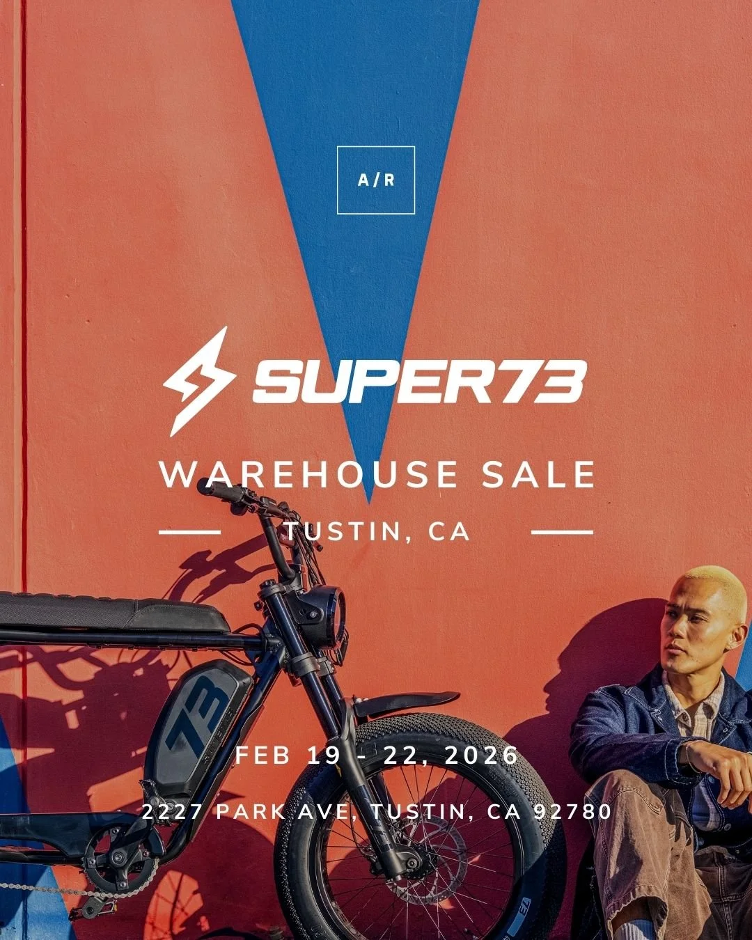 Never a brand to do anything less than full throttle, SUPER73 is bringing the adventure to Alternative Retail in Tustin for a massive Warehouse Sale!

The original electric motorbike company is offering customers a chance to take up to 50% OFF prior 