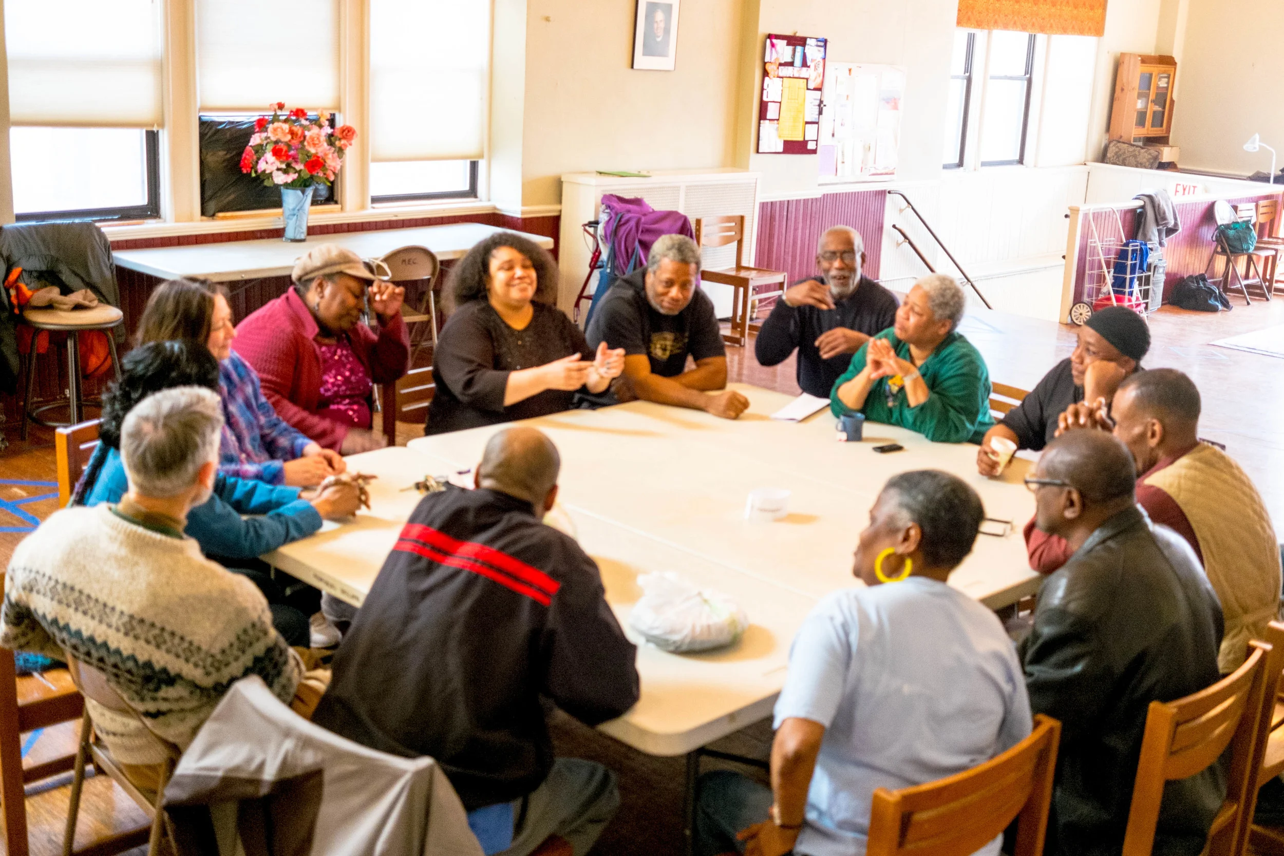 During Breakfast Club, participants talk about issues affecting them personally or our society as a whole. It is a weekly form of support for many of our members. 
