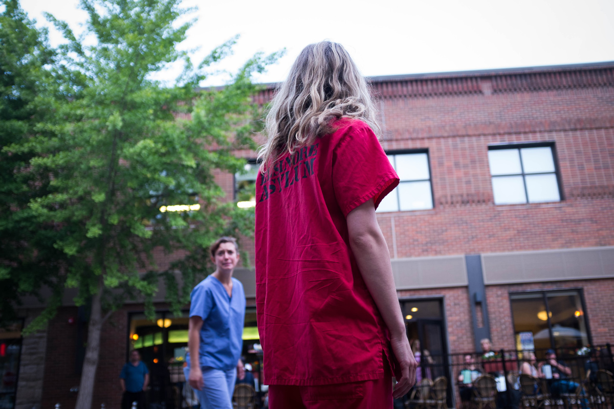  A group of actors were performing Hamlet before the start of a film festival on a closed off street in downtown Ann Arbor. After dinner one night I went to my car, left the lot with it and then parked on the street. I knew I would regret it if I did