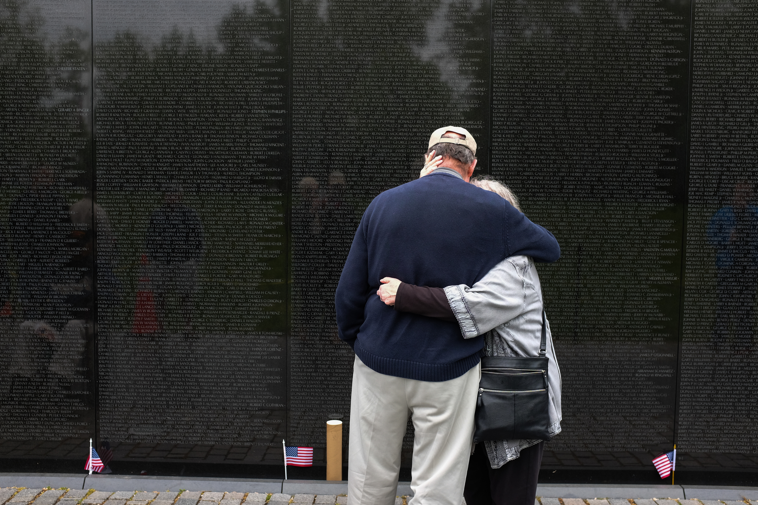  Mom and Dad at the Vietnam War Memorial Wall 