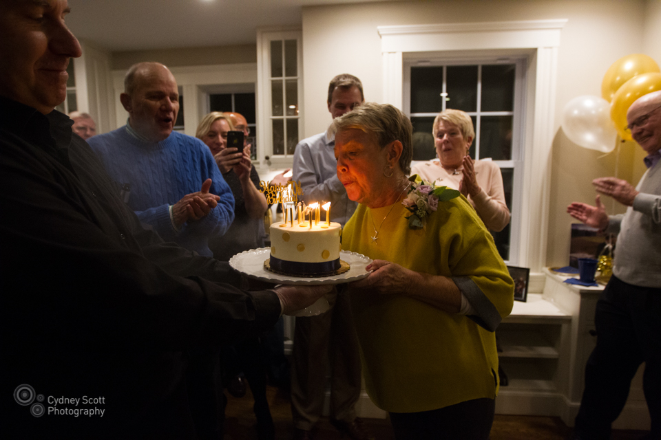 Surprise! Debbie is 70! {boston area event photographer}