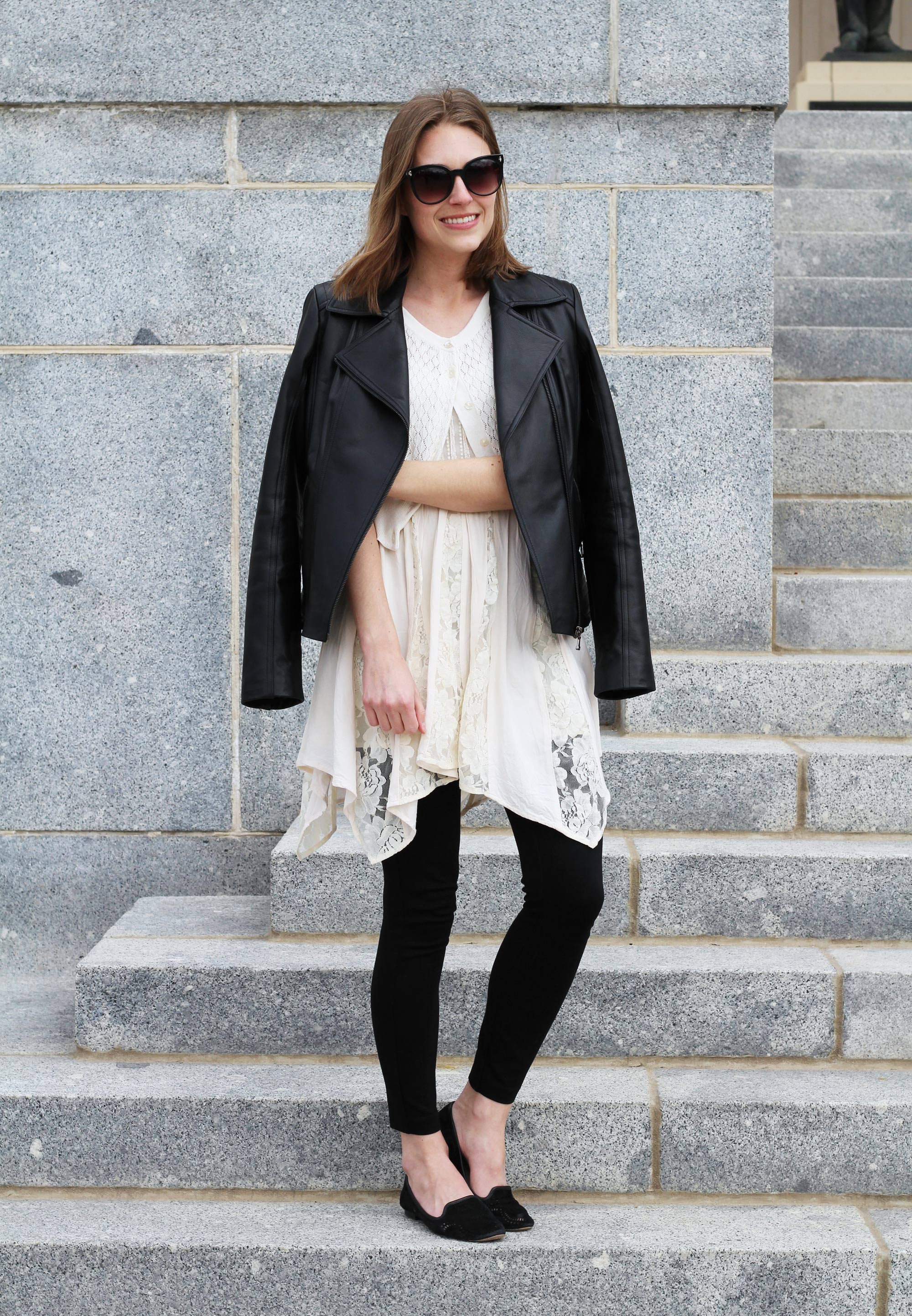 Two bloggers, one garment: Leather jacket