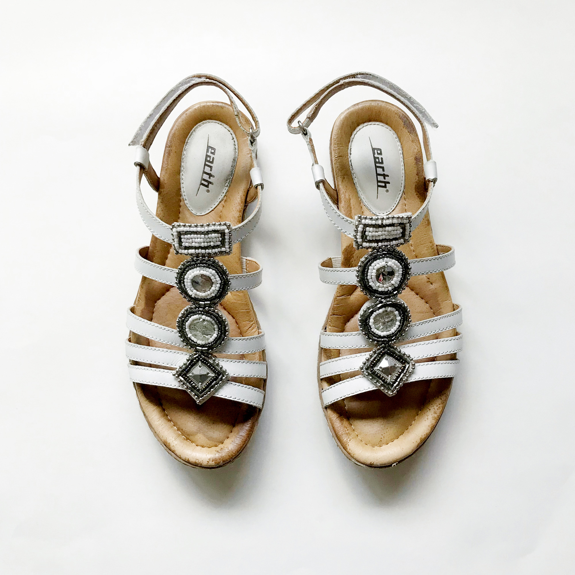 Earth Seaside embellished sandals — Cotton Cashmere Cat Hair