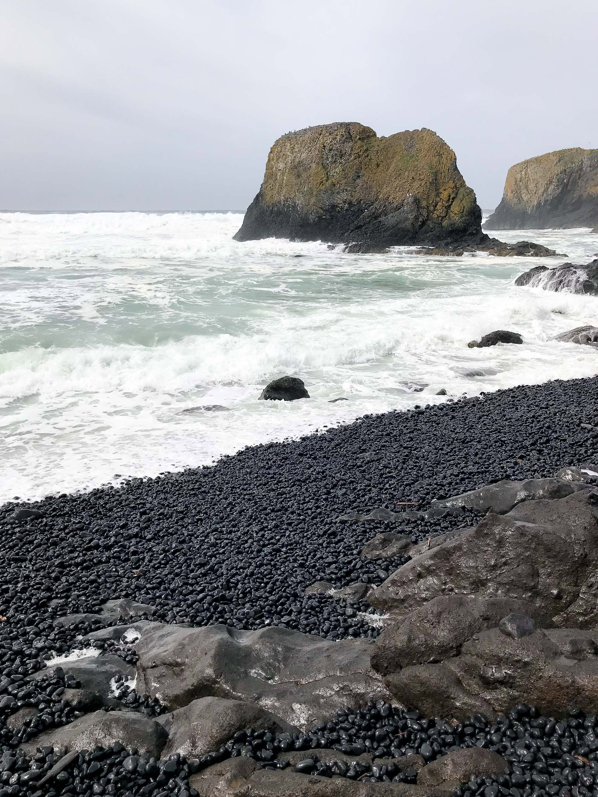 Cobble Beach at Yaquina Head Lighthouse — Cotton Cashmere Cat Hair