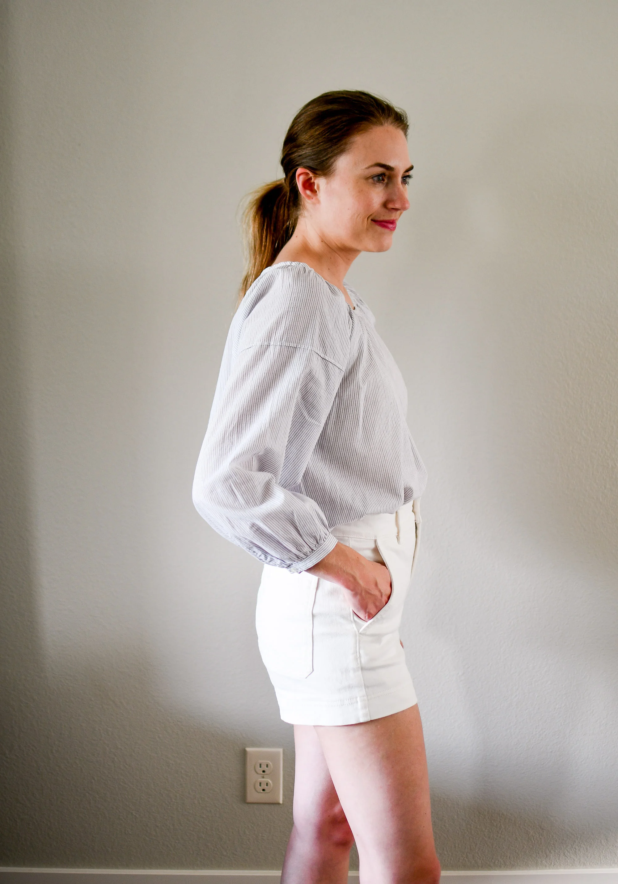 everlane air ruched blouse