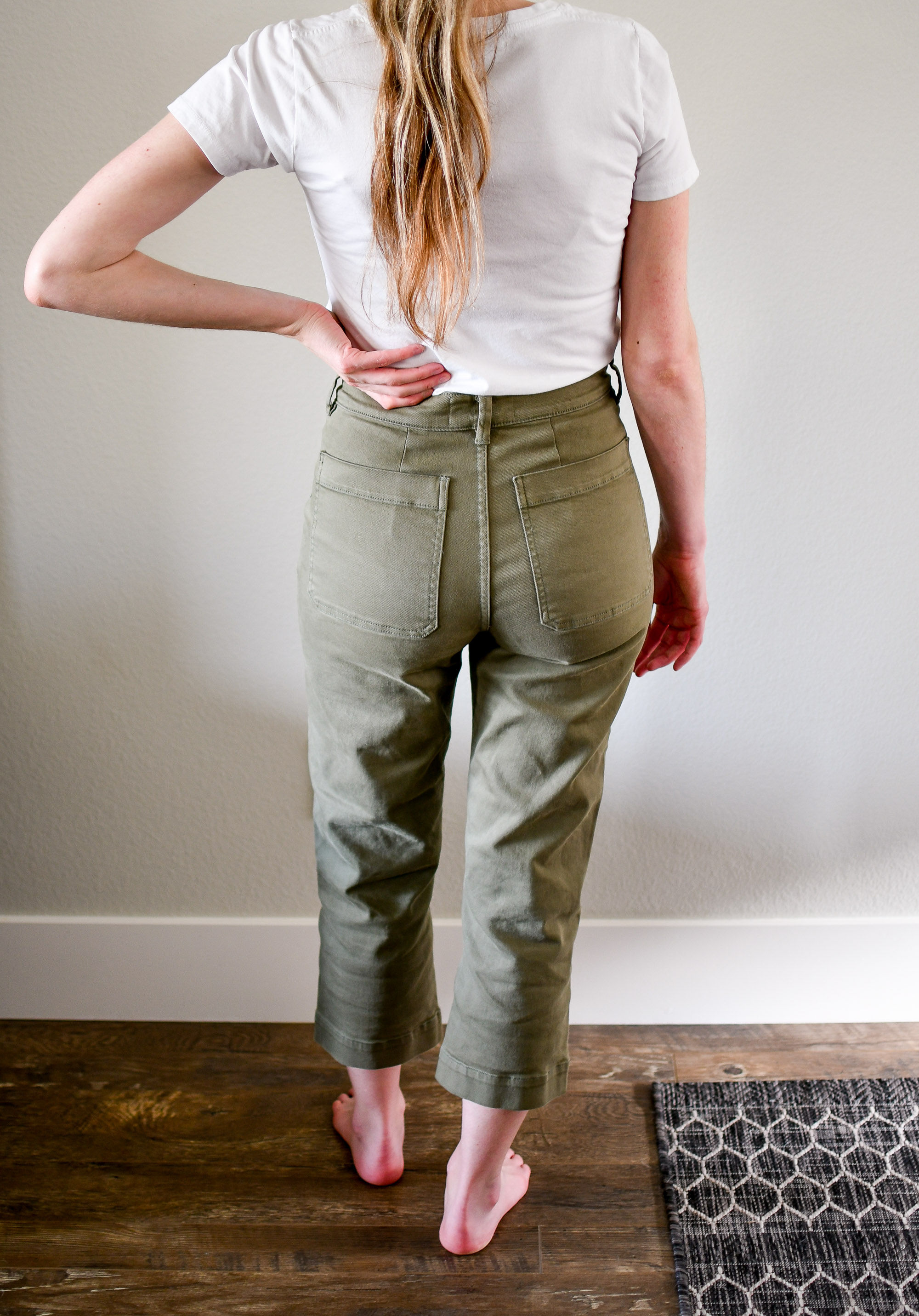 Everlane The Straight Leg Crop in surplus — Cotton Cashmere Cat Hair