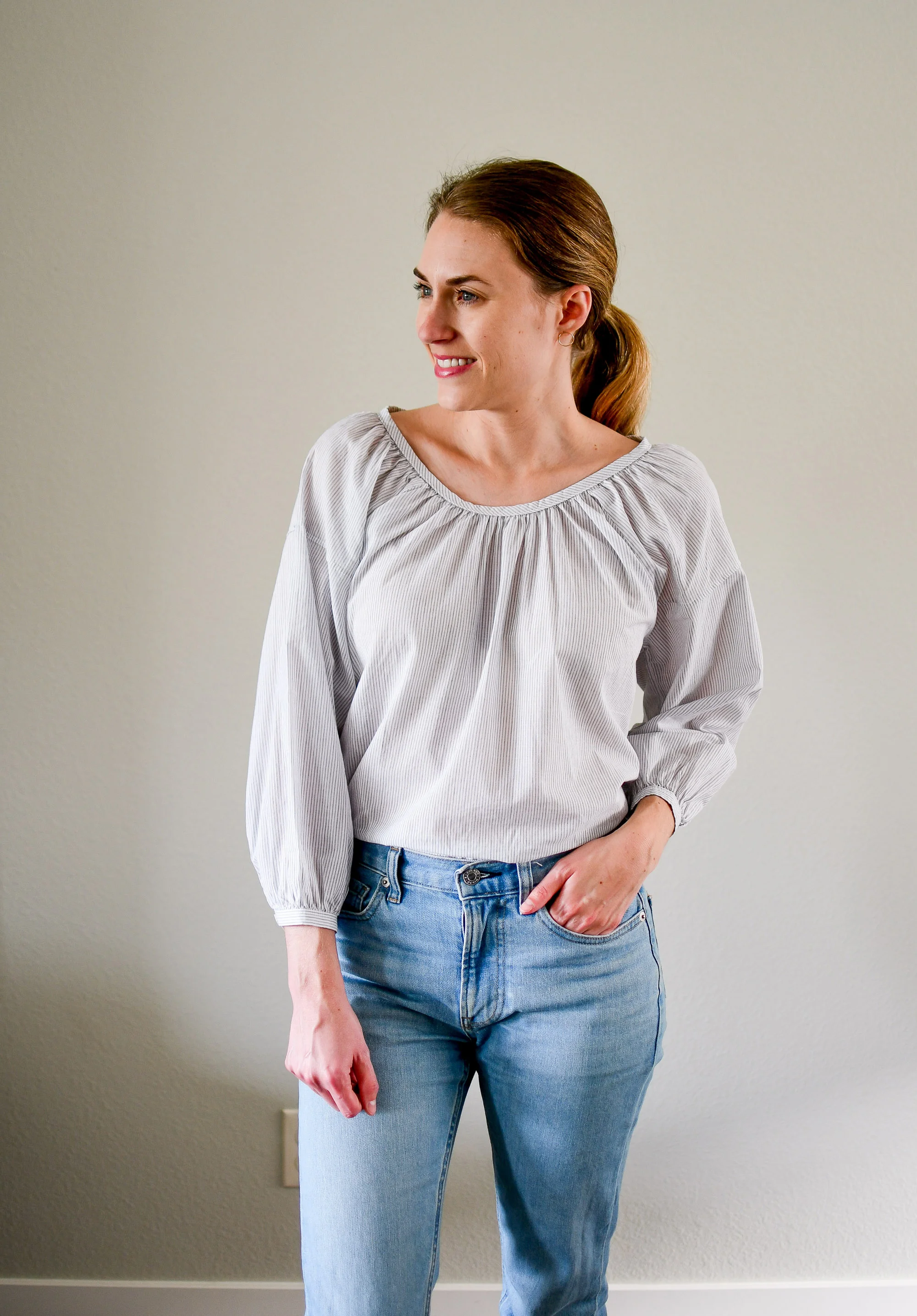 everlane air ruched blouse