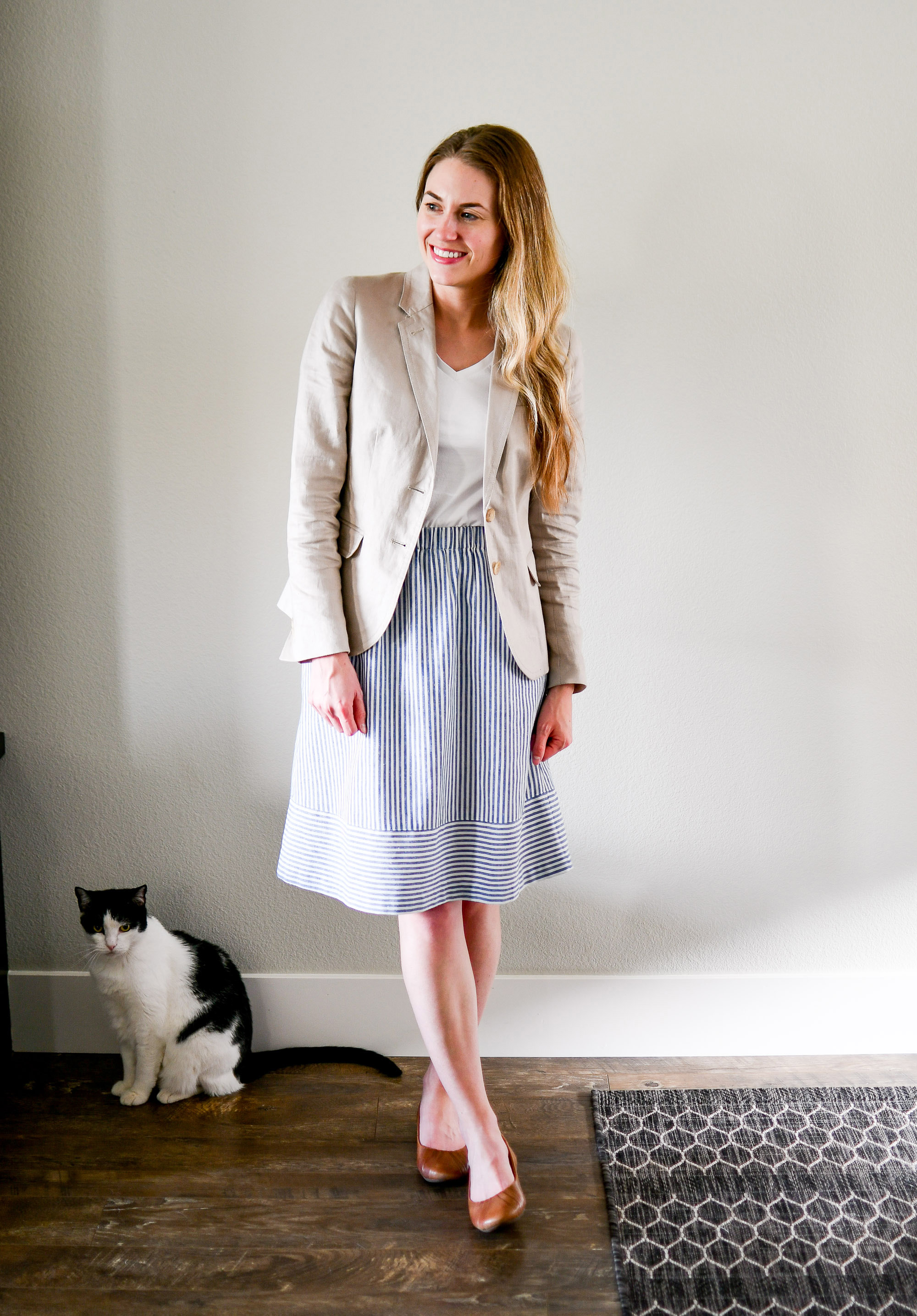July Style Sudoku: row 3 outfit — Cotton Cashmere Cat Hair