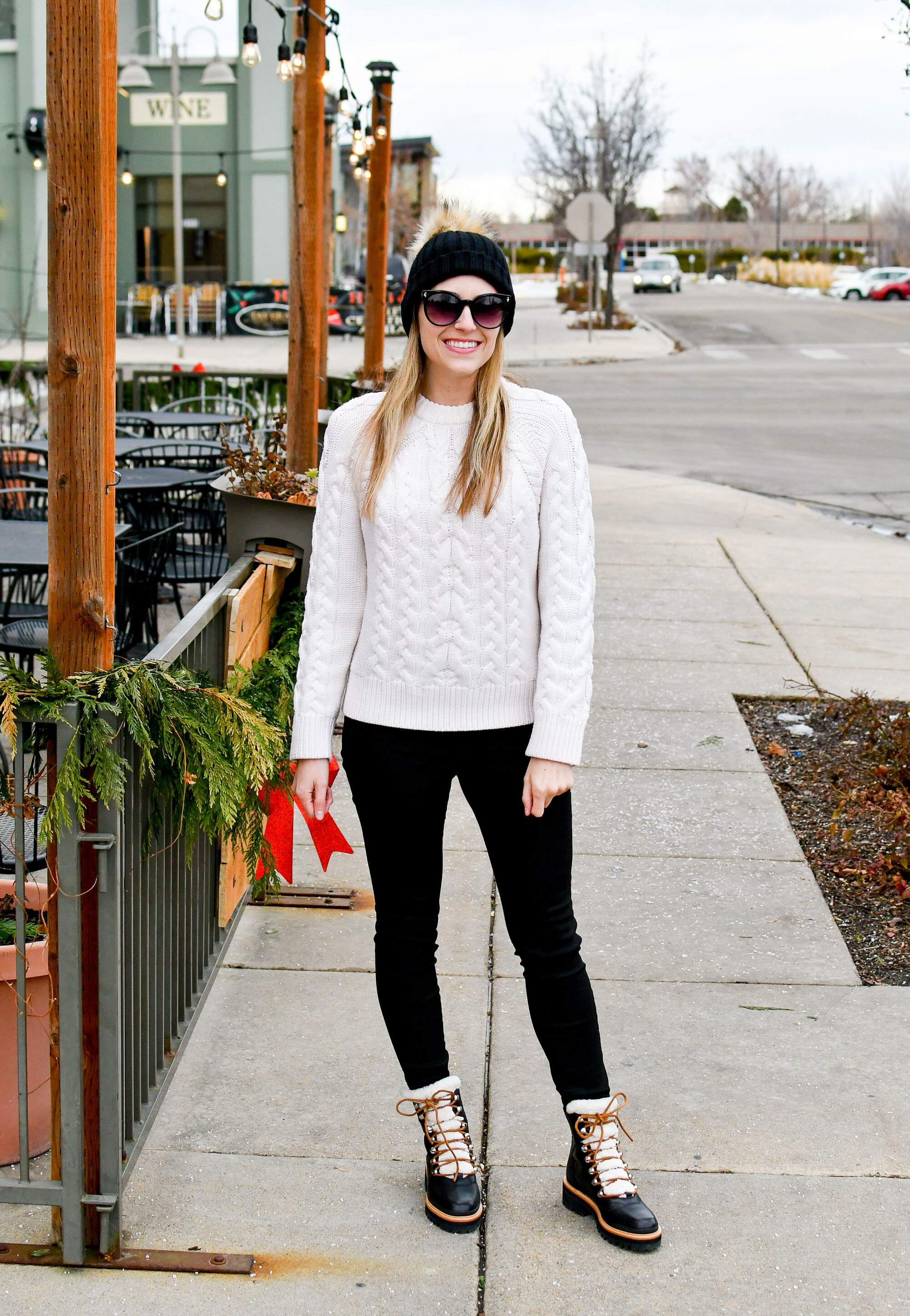 Amour Vert Kendra ivory merino wool cable knit sweater review — Cotton Cashmere Cat Hair