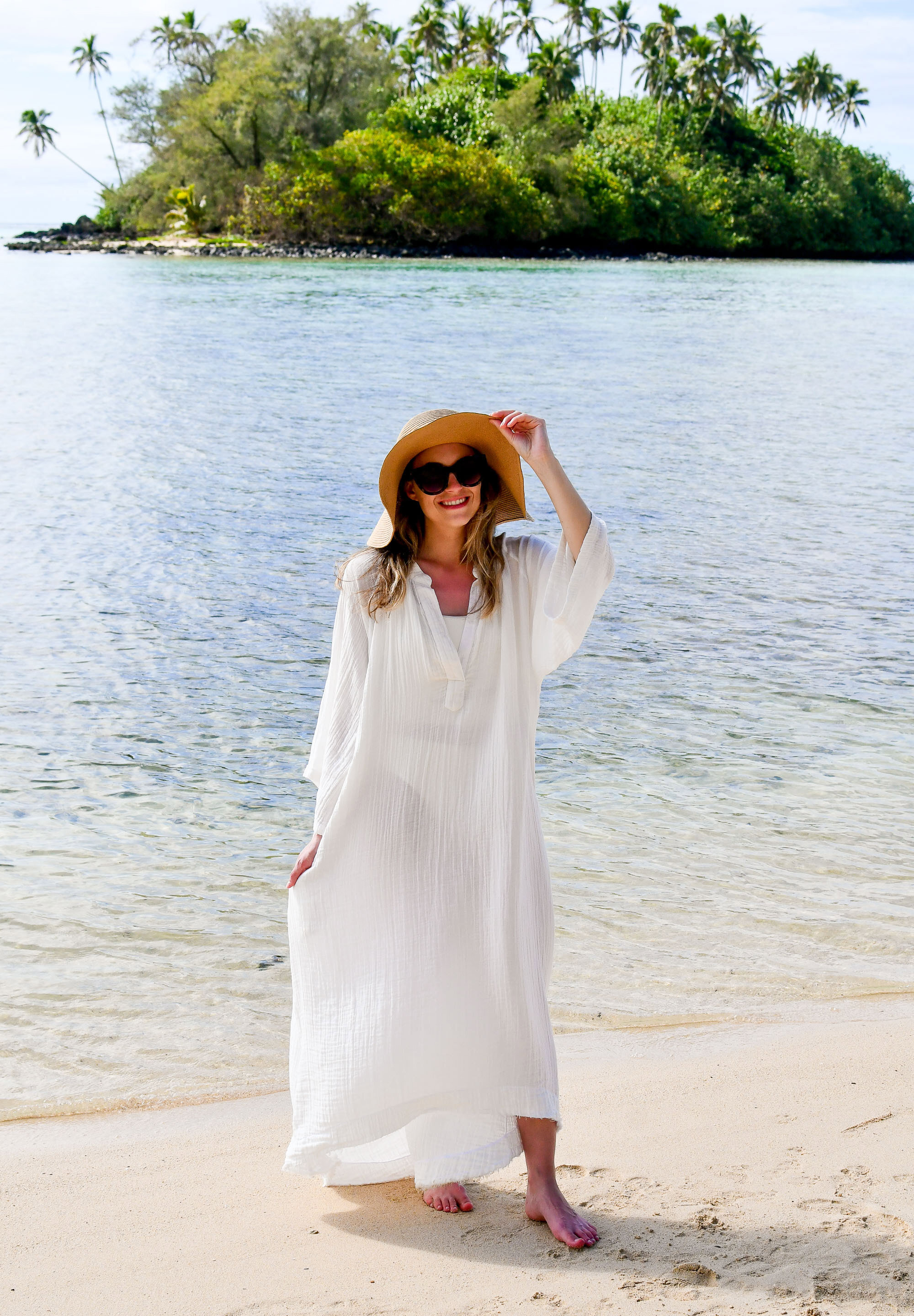 My style: Long beach caftan (by 9seed) — Cotton Cashmere Cat Hair