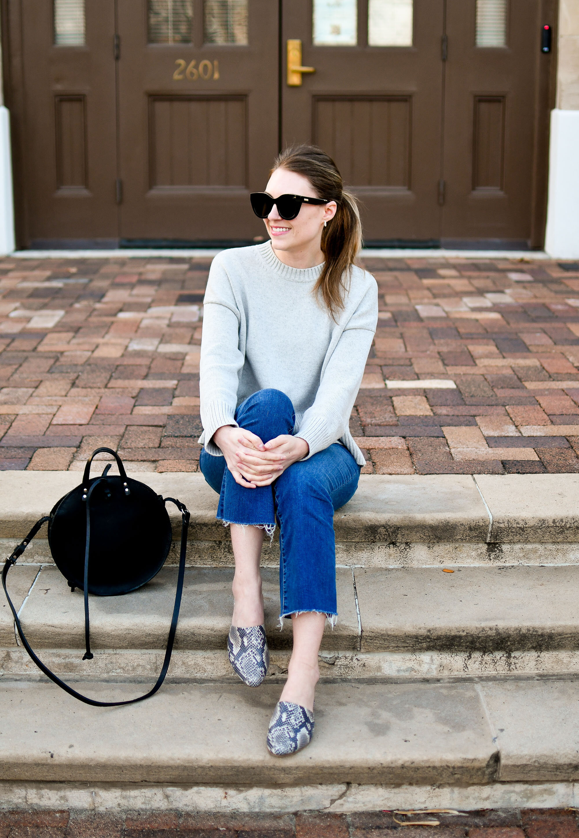 My style: Flat mules (Uptown Uma by Earth Shoes) — Cotton Cashmere Cat Hair