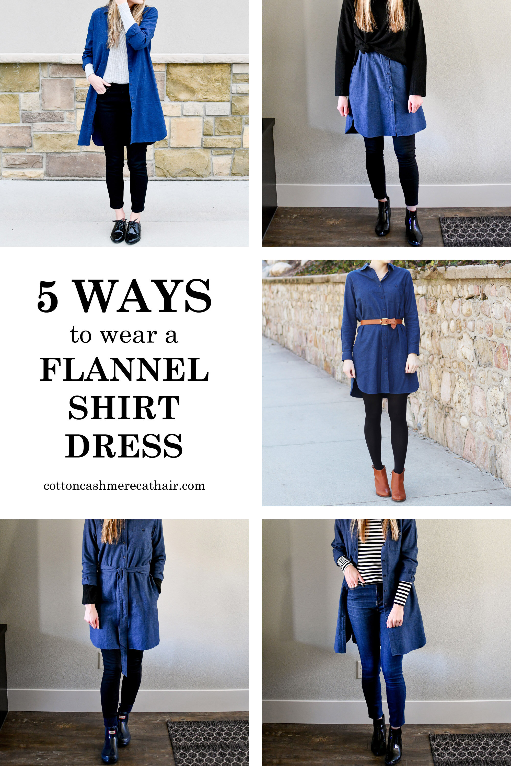 How to Style a Flannel Shirt Dress ...