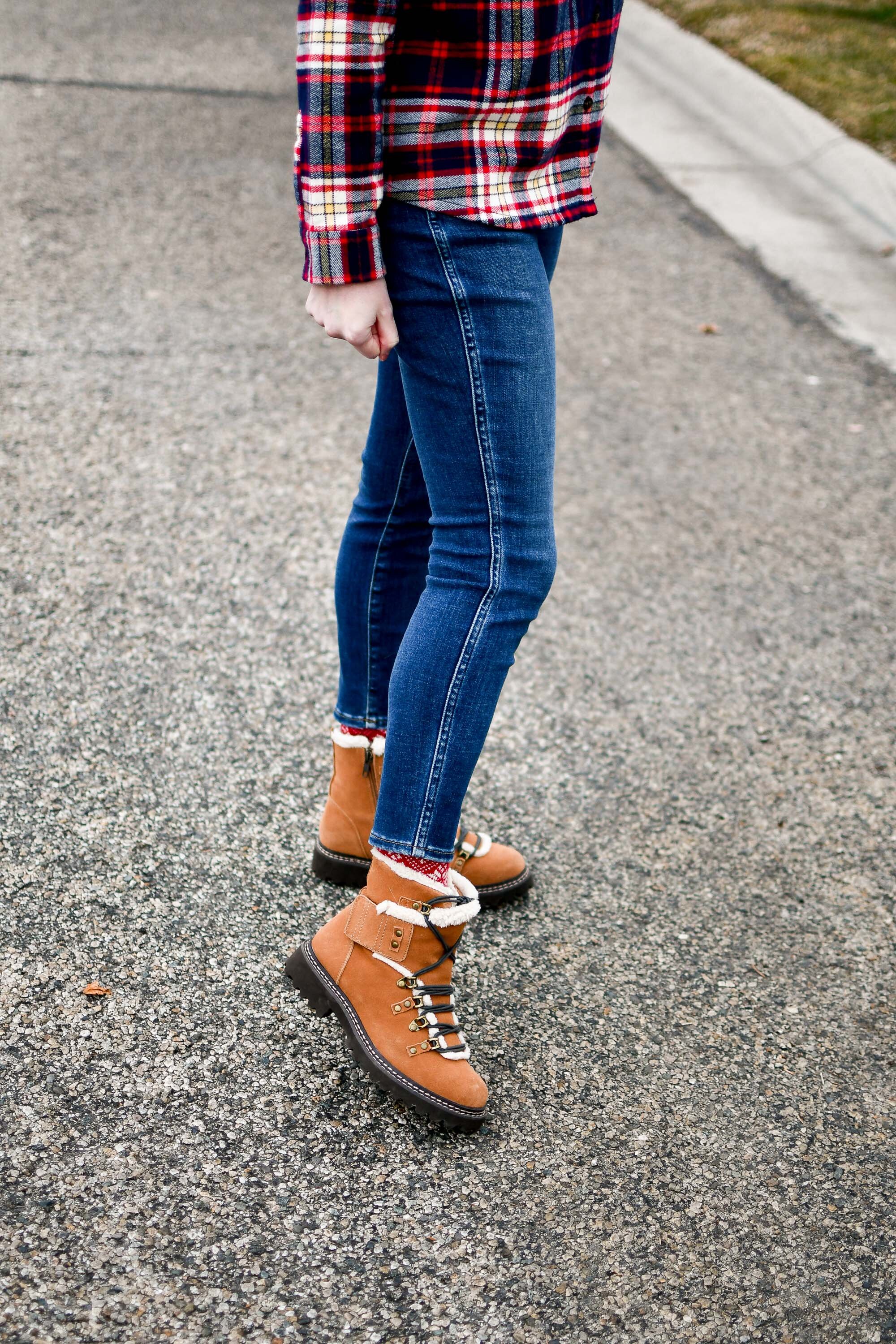 How to Wear Winter Boots with Cropped Jeans