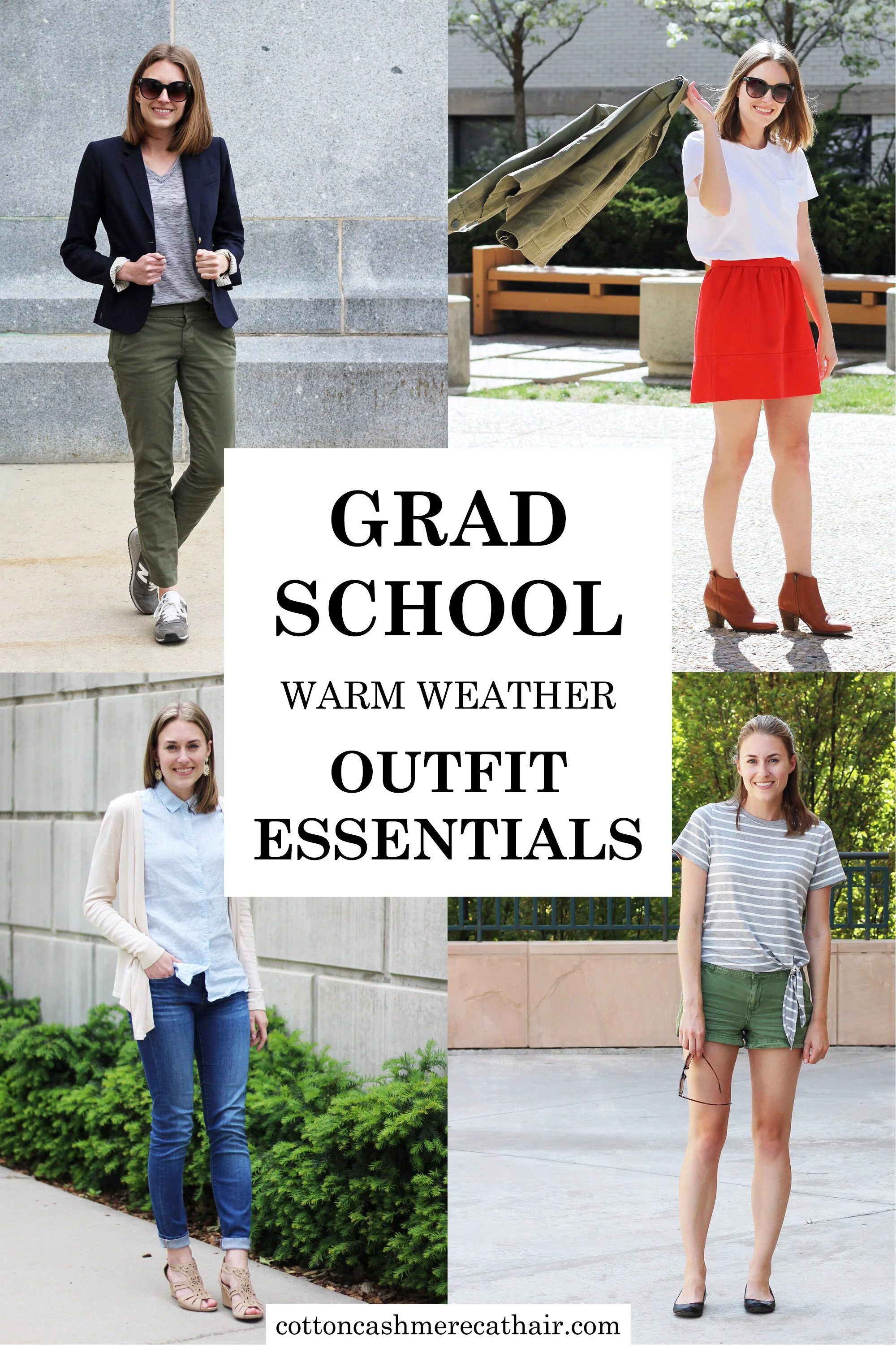 Grad school warm weather outfit essentials | Cotton Cashmere Cat Hair