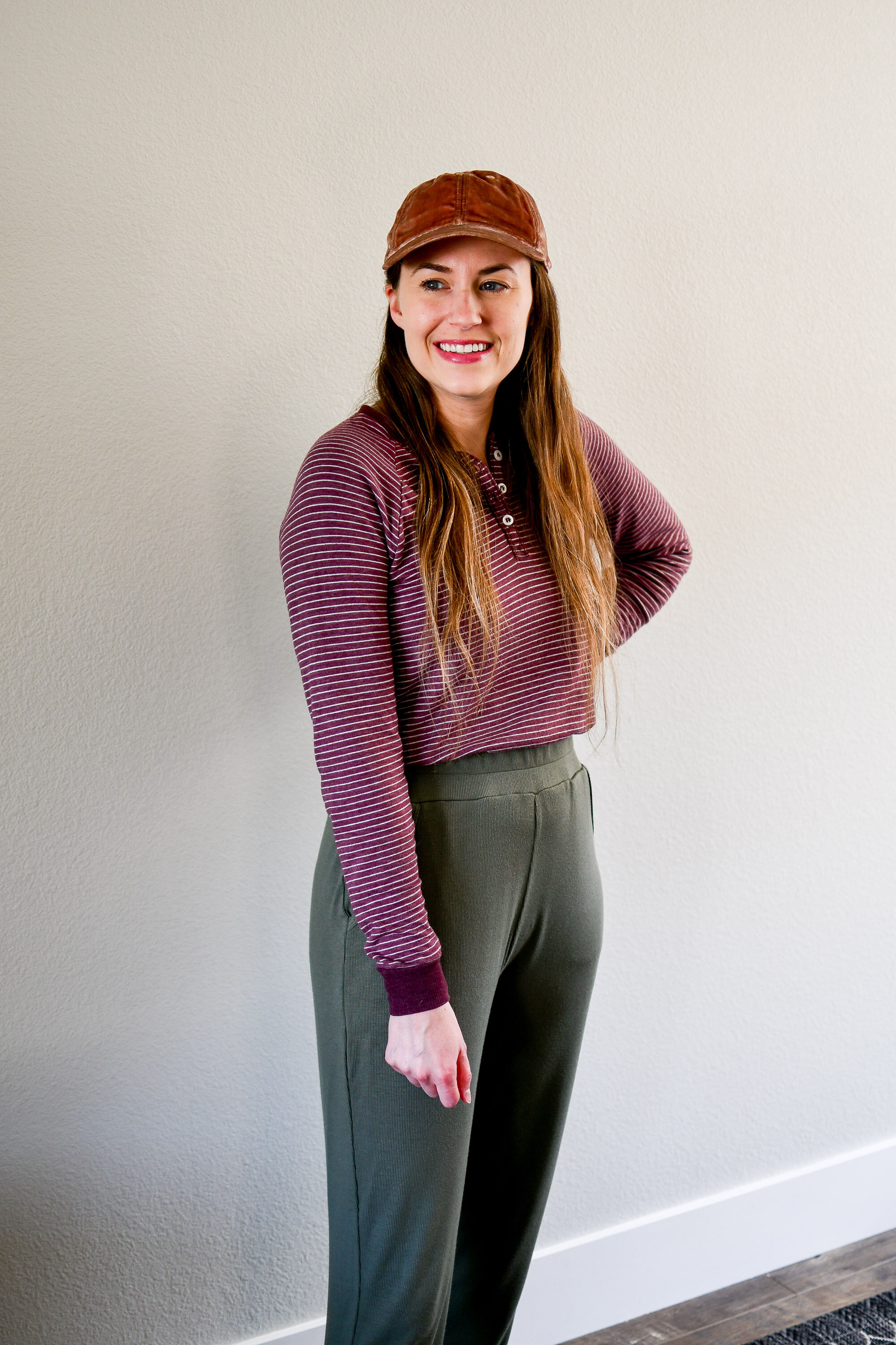 5 work from home outfit ideas with the Amour Vert Skylar joggers
