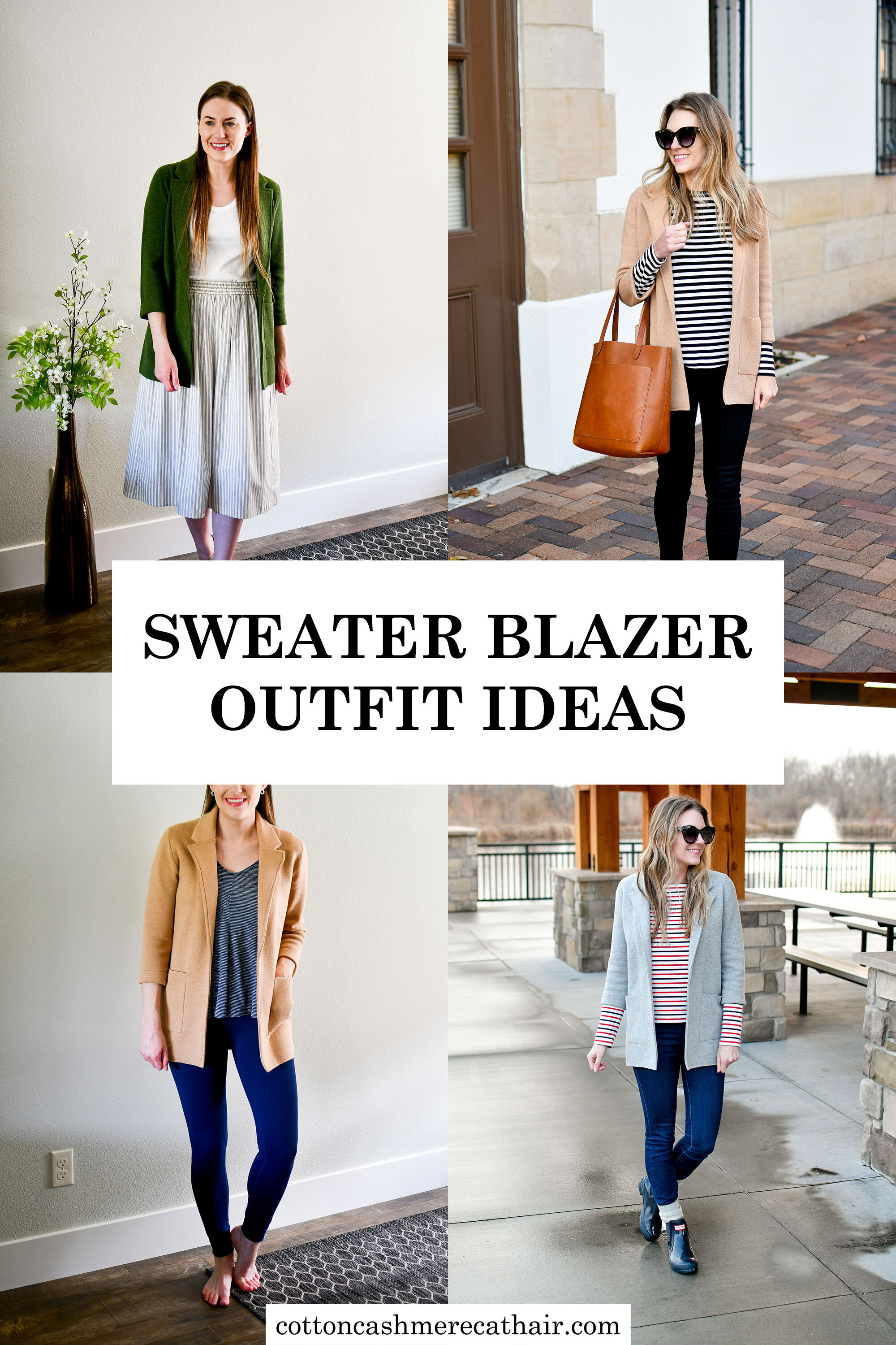 How to Style a Sweater Blazer for Work (+ 25 Outfit Ideas)
