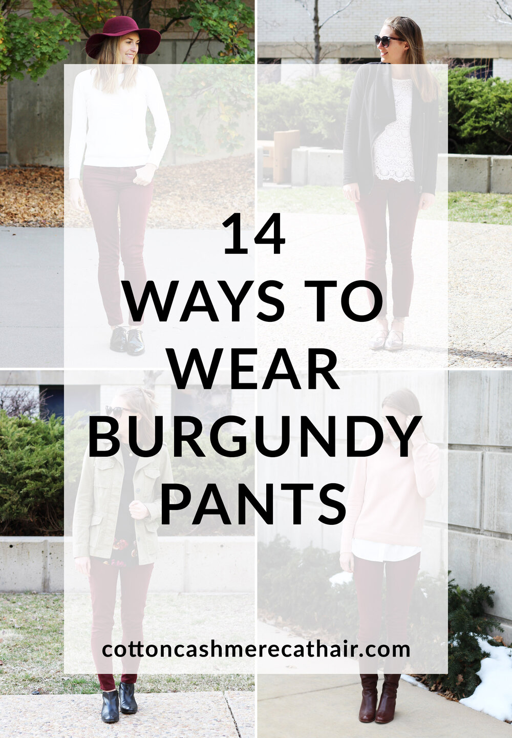 14 Ways to Wear Burgundy Pants