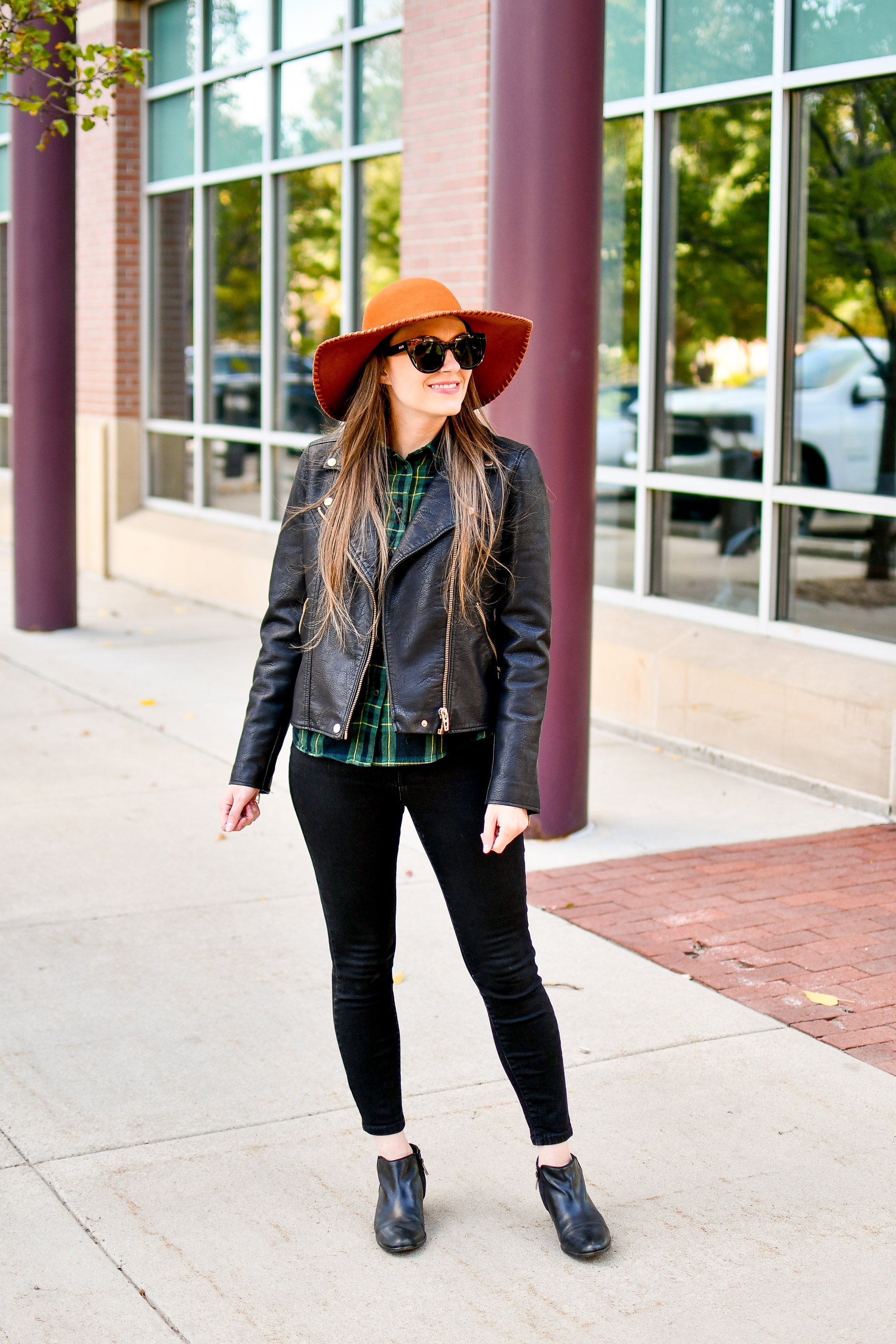 How to style a (faux) leather moto jacket + 14 outfit ideas