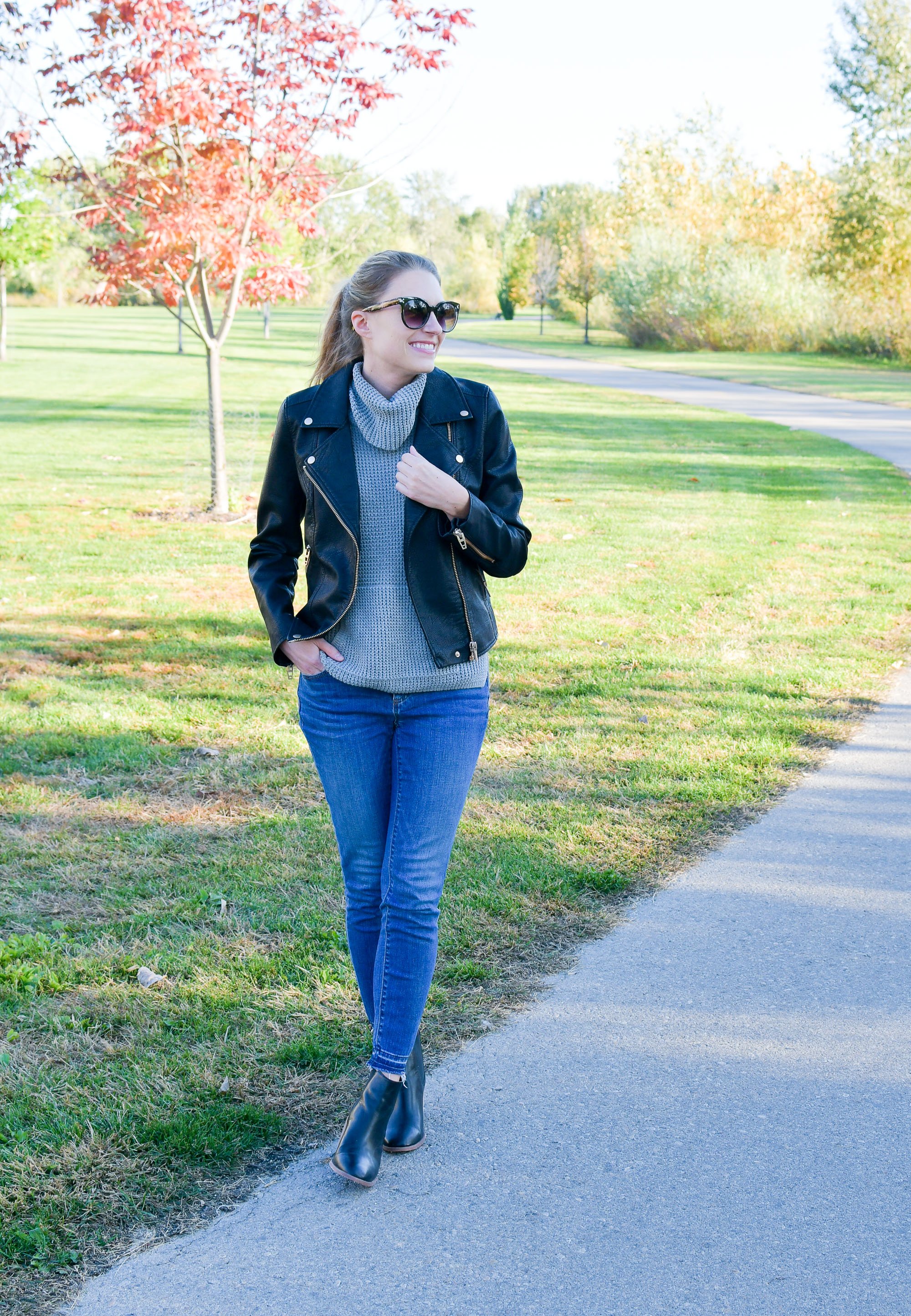 How To Style Leather + Denim Together