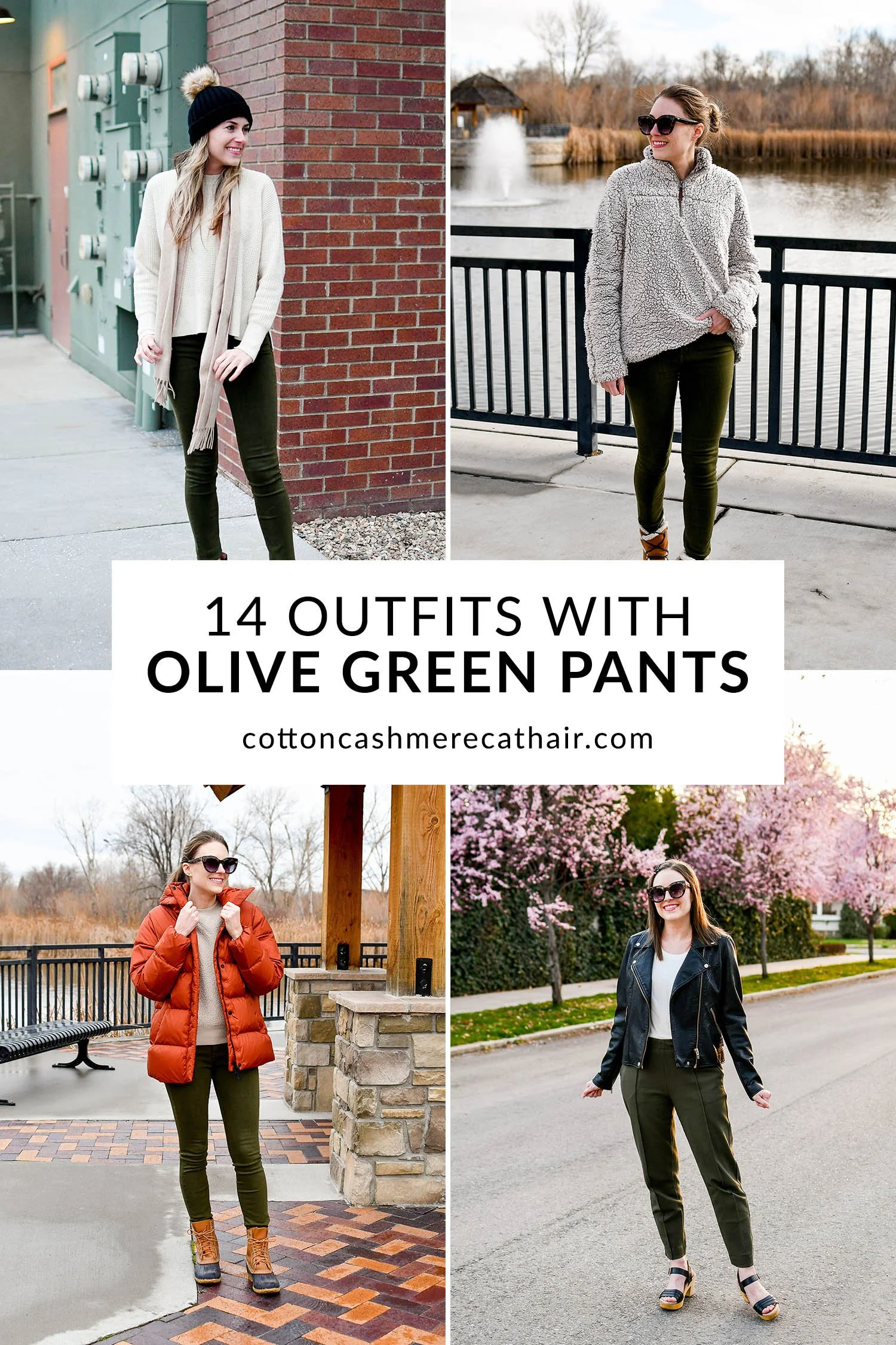 14 Outfits with Olive Green Pants