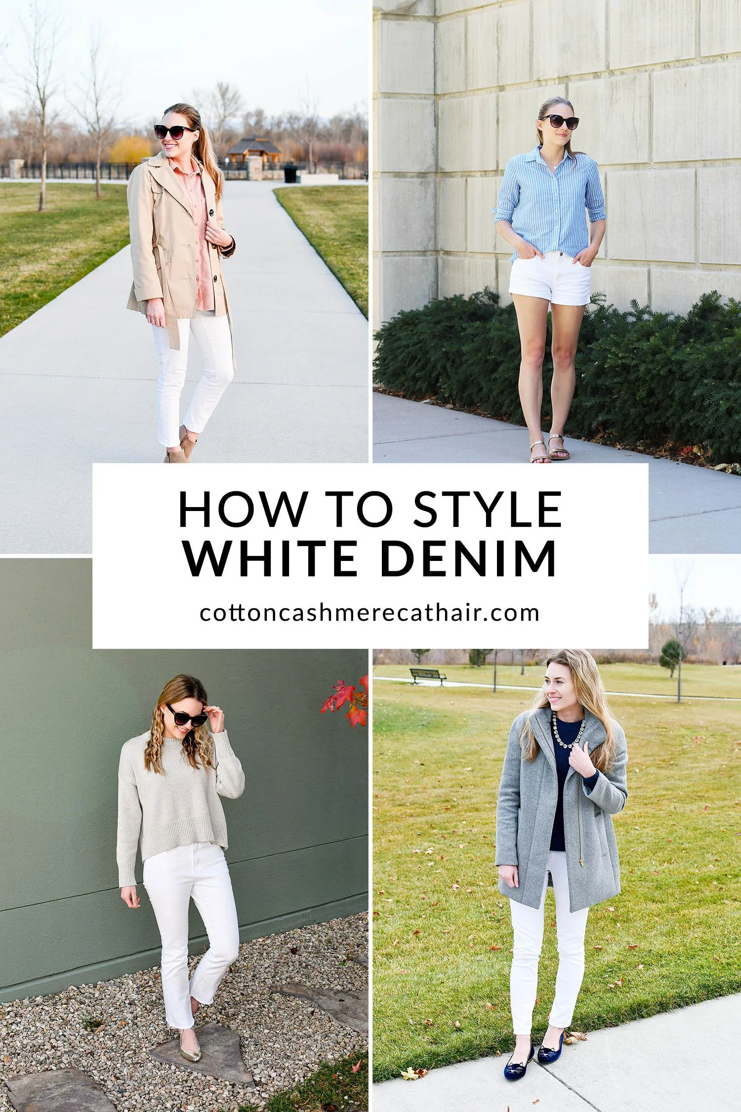 How to Style White Denim for All Seasons