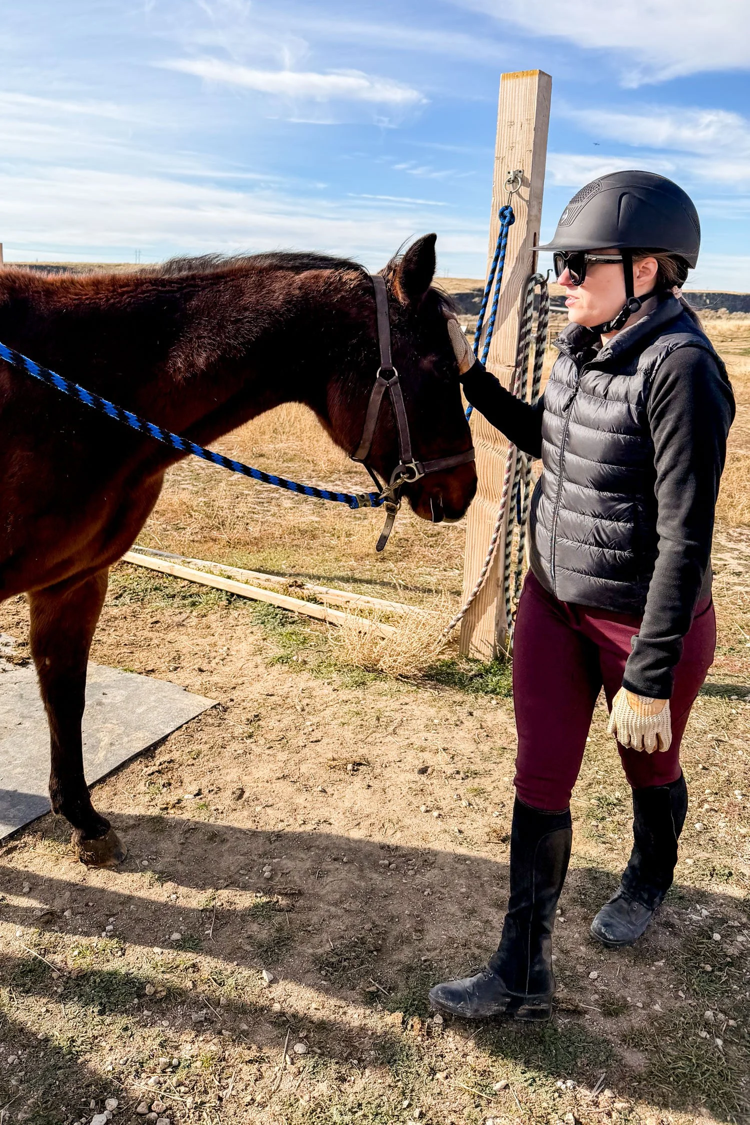 Adult Beginner Winter Riding Lesson Outfit | Cotton Cashmere Cat Hair