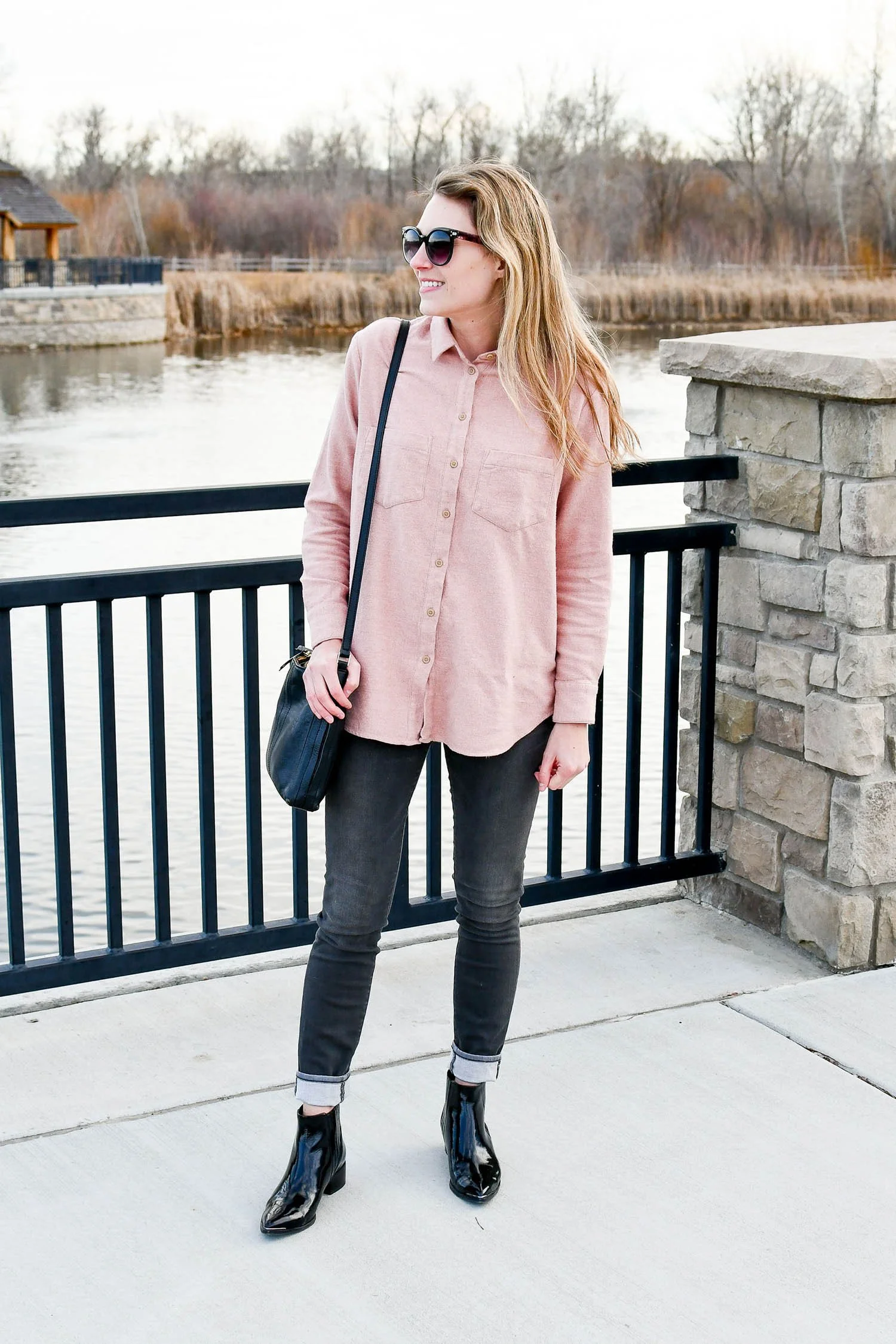 Flannel Shirt Outfit: Contrast Jeans + Boots | Cotton Cashmere Cat Hair