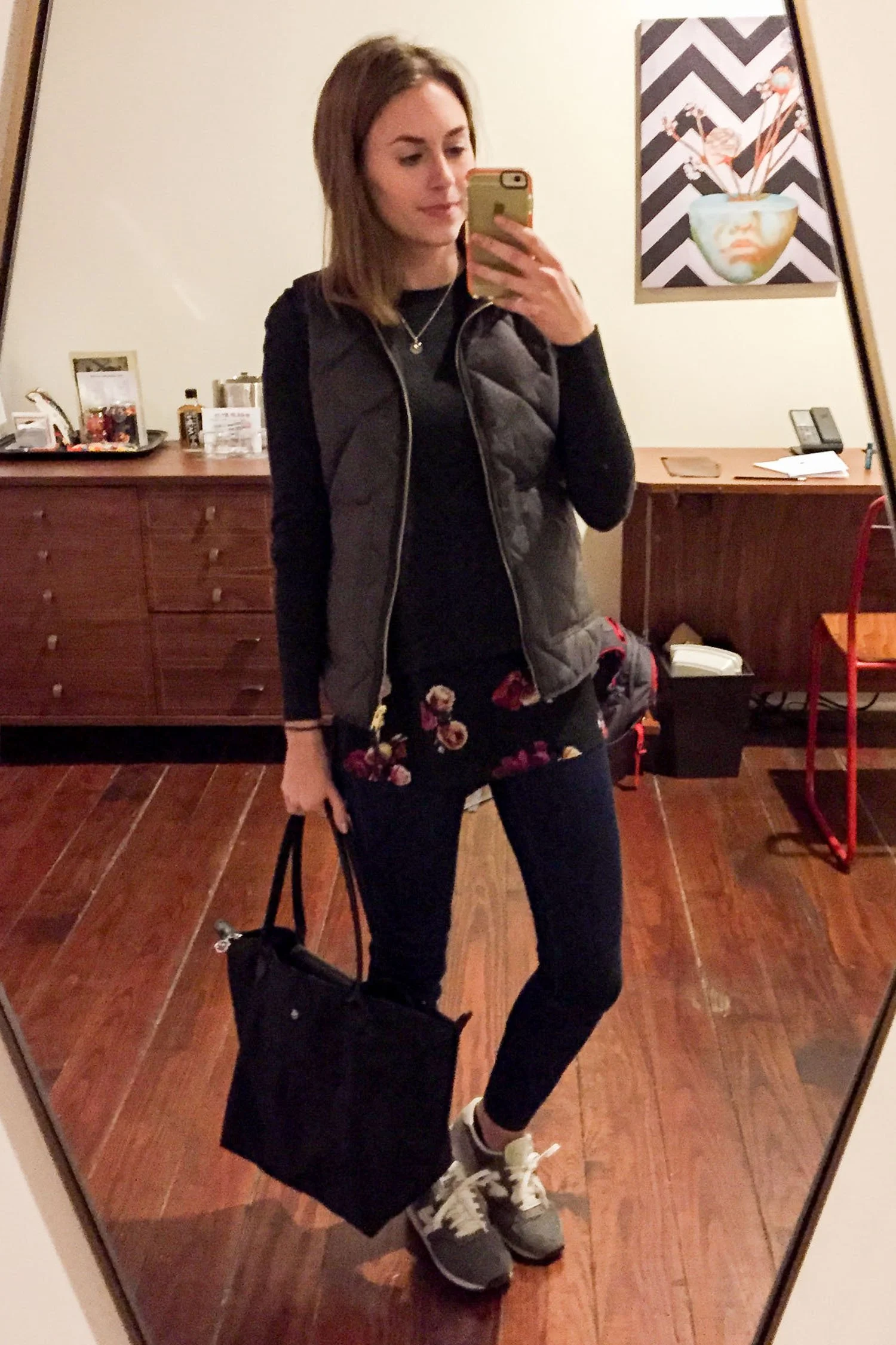 Longchamp Tote with Lightweight Layers | Cotton Cashmere Cat Hair