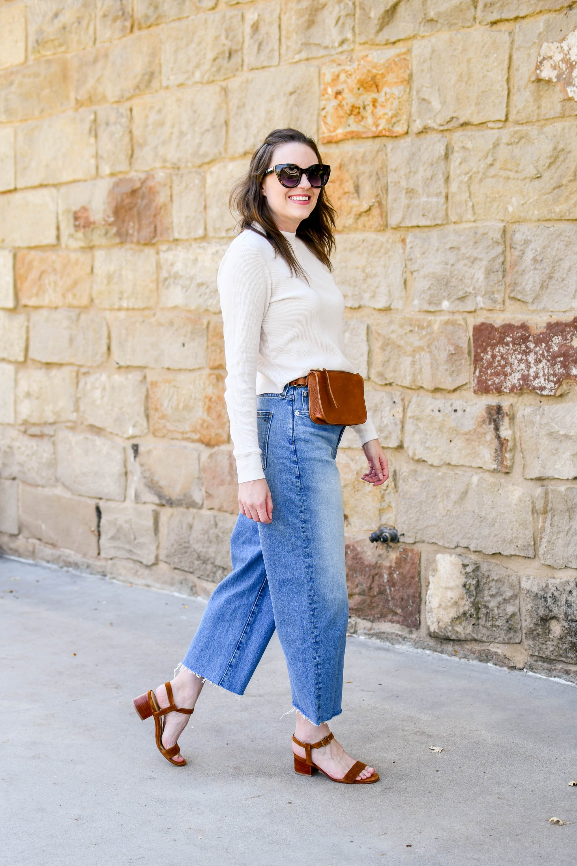 How to Style Wide Leg Crop Jeans