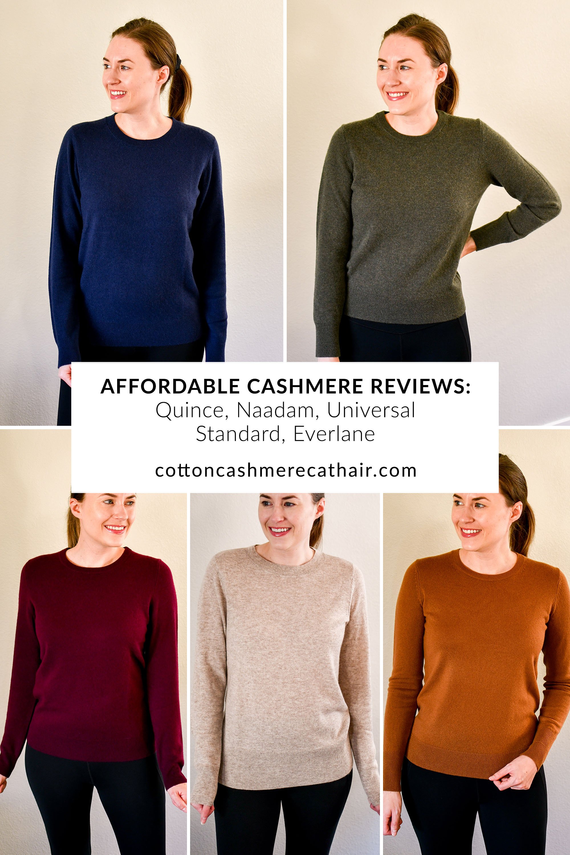 Affordable Cashmere Sweater Reviews: Quince vs. Naadam vs. Universal Standard vs. old Everlane