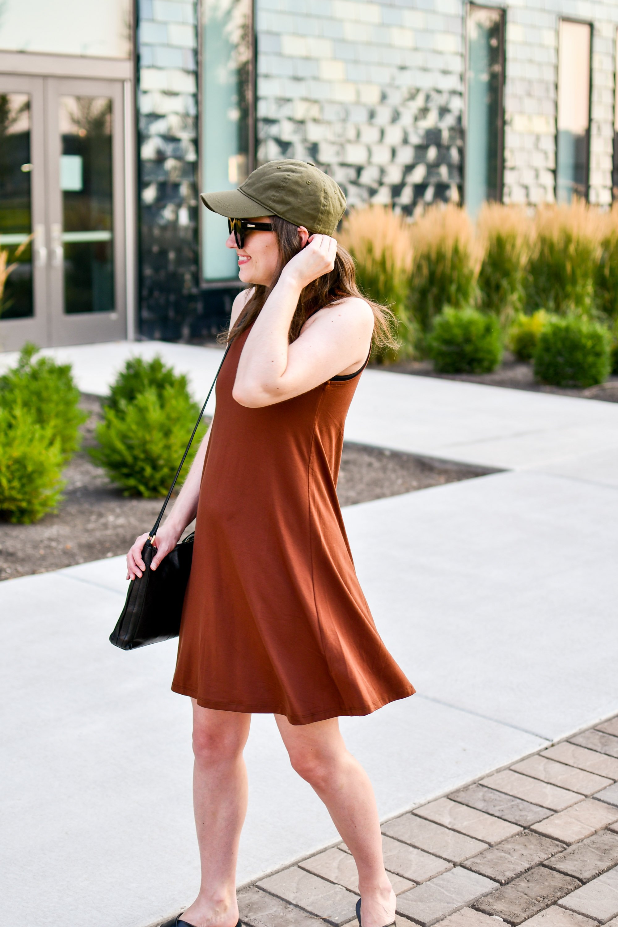 Summer to Fall: How to Style a Chocolate Brown Dress