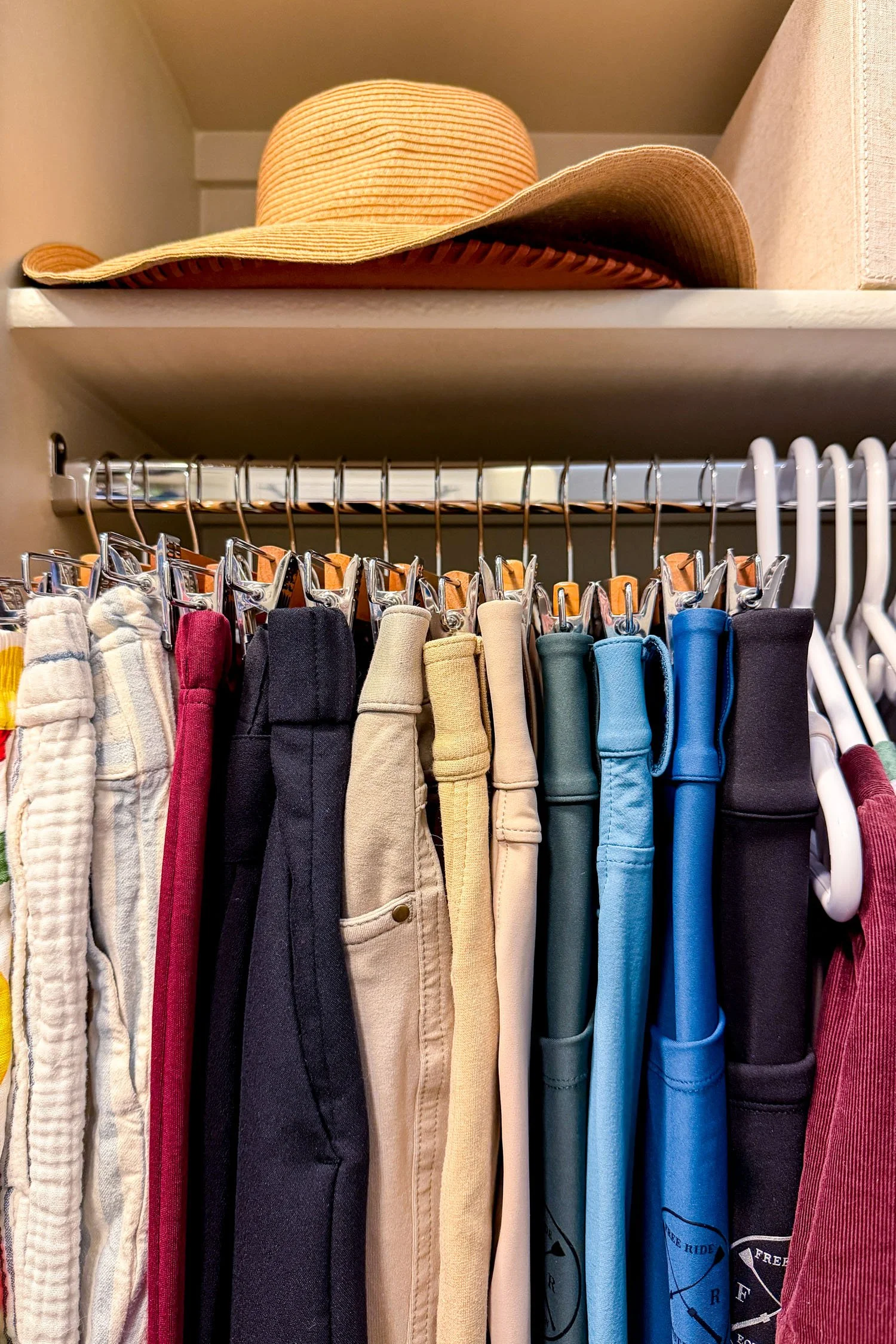 2026 Closet Inventory: Hanging skirts, pants, and hats | Cotton Cashmere Cat Hair