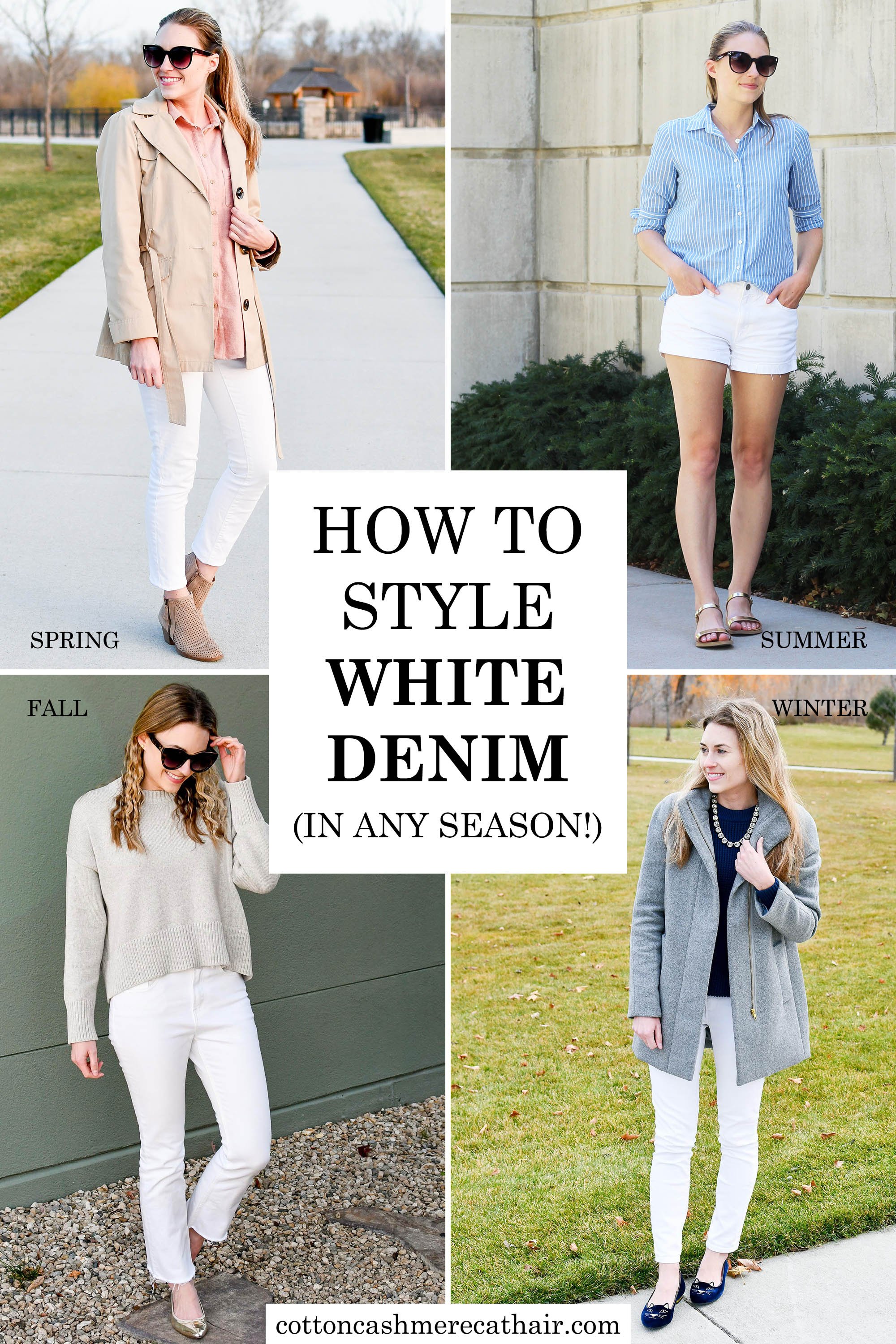How to Style White Denim (in Any Season!)