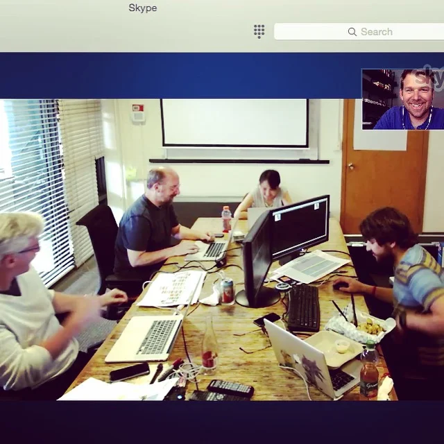 Skyping with the Touch team in Seattle prior to the event
