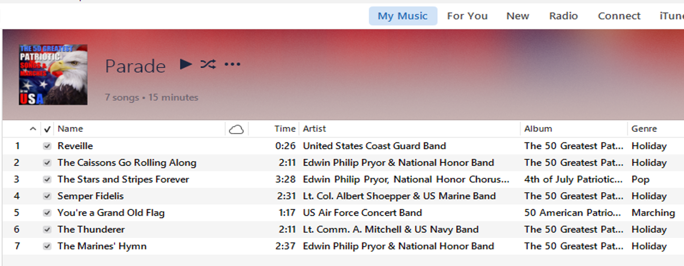 Here is my playlist.