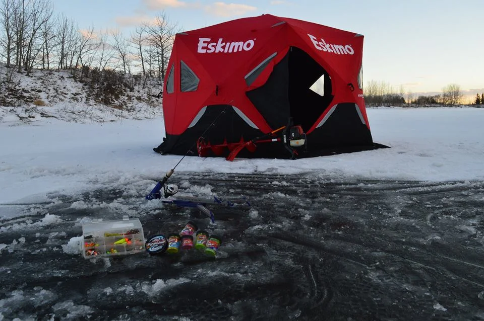 Mobile ice tent, 10" ice auger, propane heat, shovel, rods, reels, basic tackle, and a sled for it to all go in start at $125/day. Easily the most cost effective way to give ice fishing a try and enjoy it.