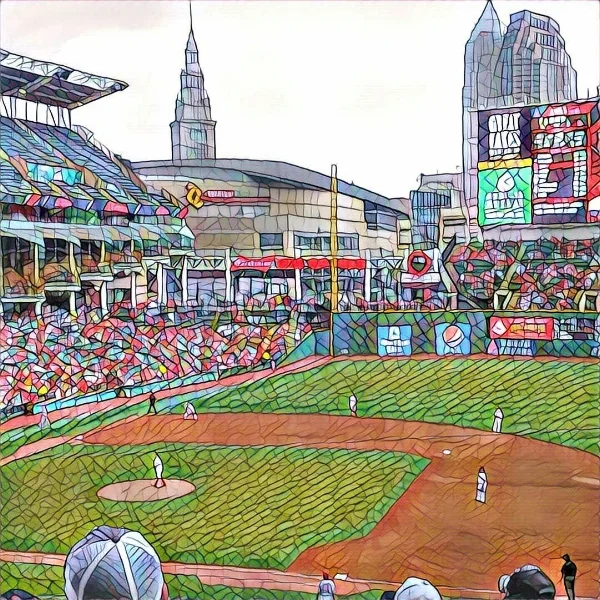 Cleveland's Progressive Field through a Prisma filter, August 2016. 