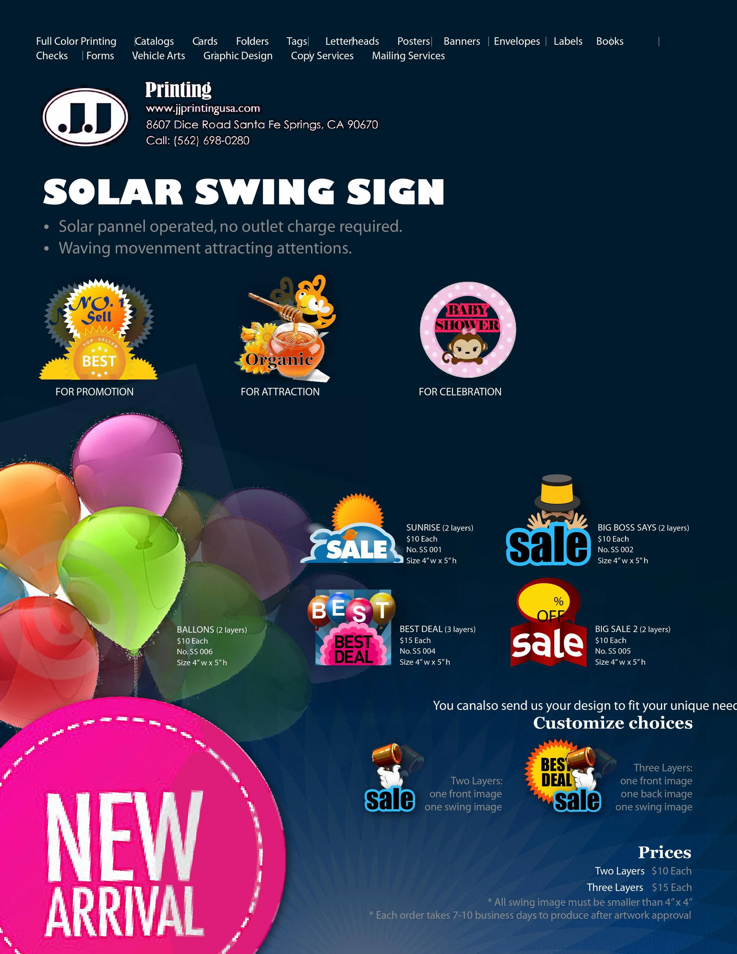 Solar Swing Sign