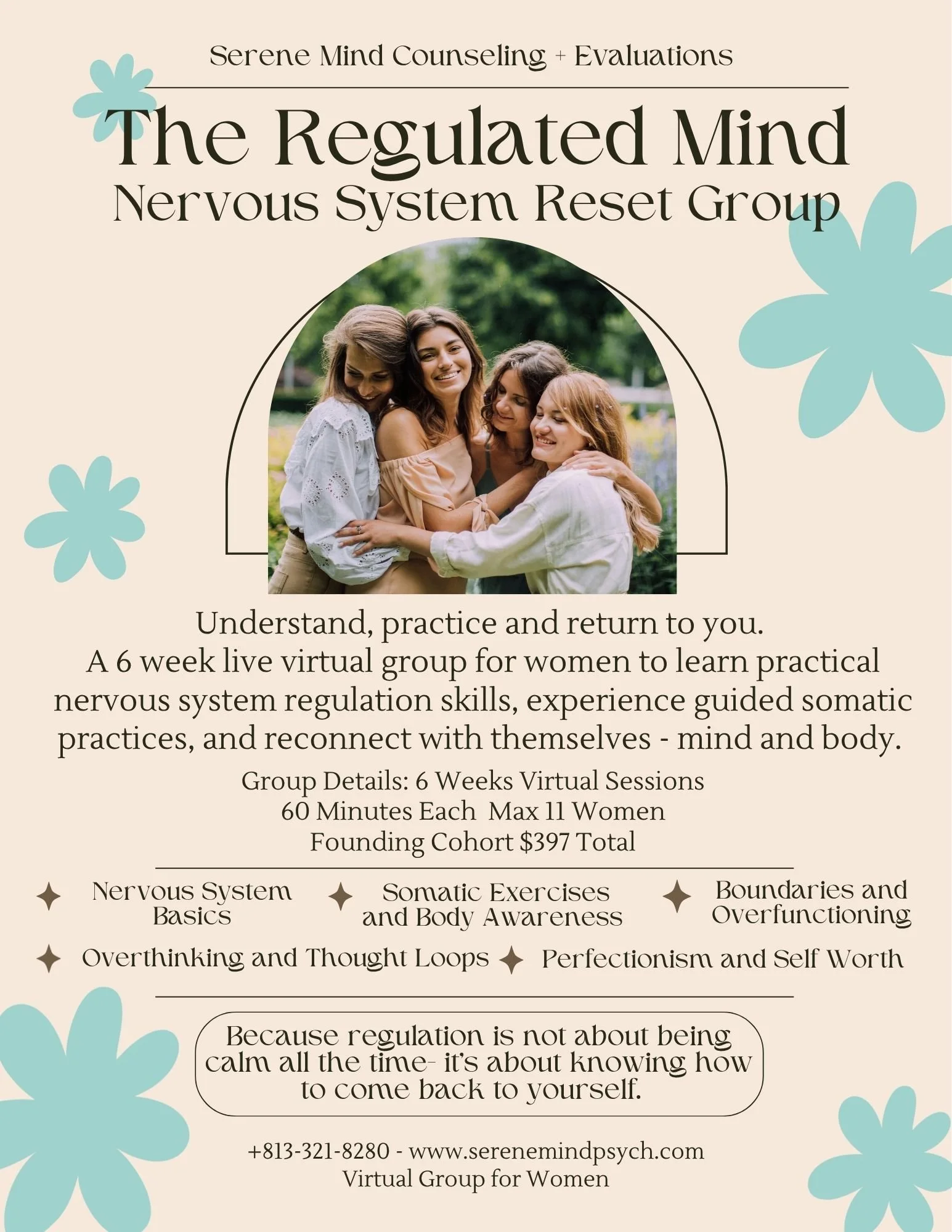 The Regulated Mind Nervous System Reset Group .Serene Mind Counseling