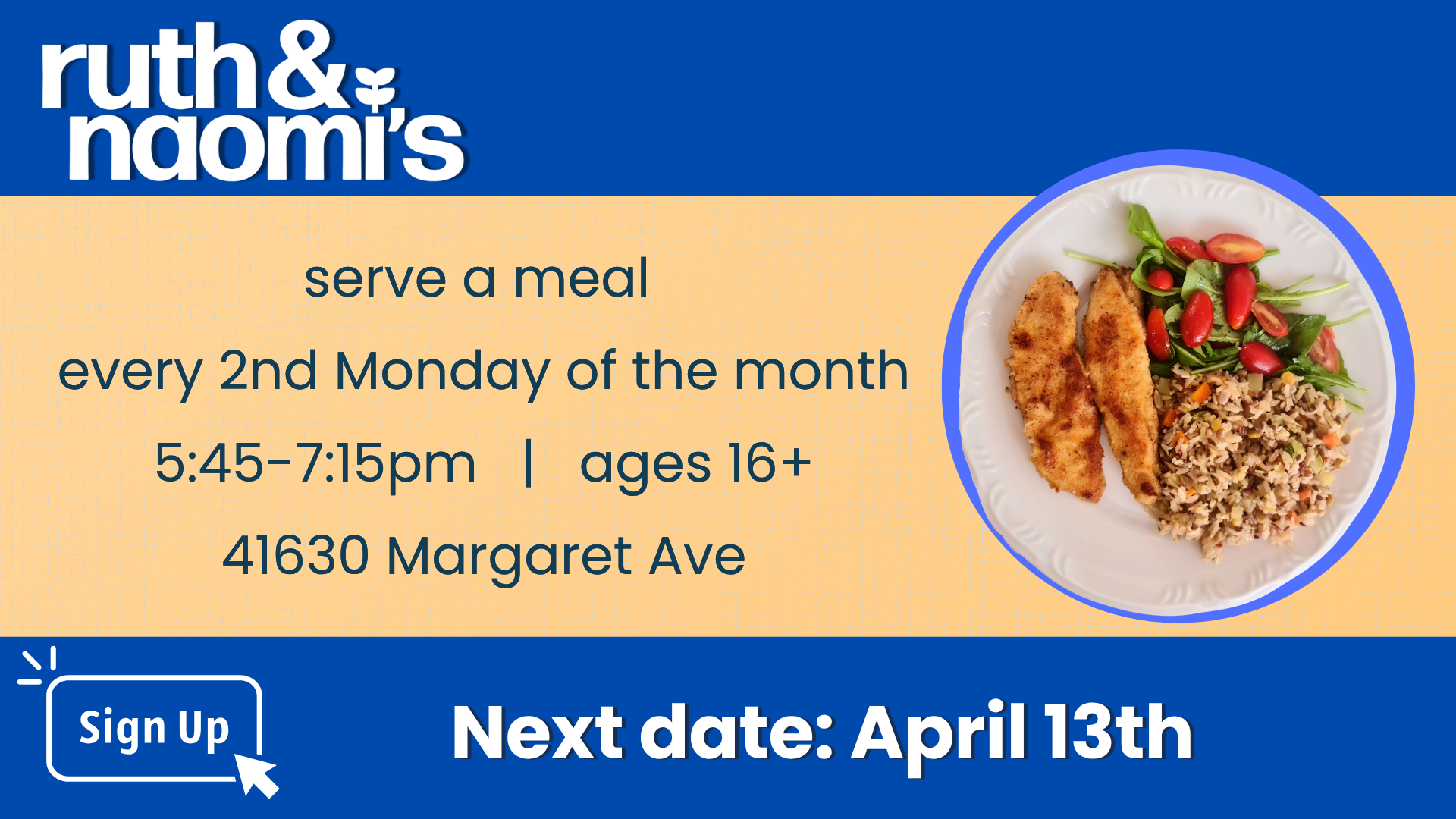 Serving at Ruth &amp; Naomi's