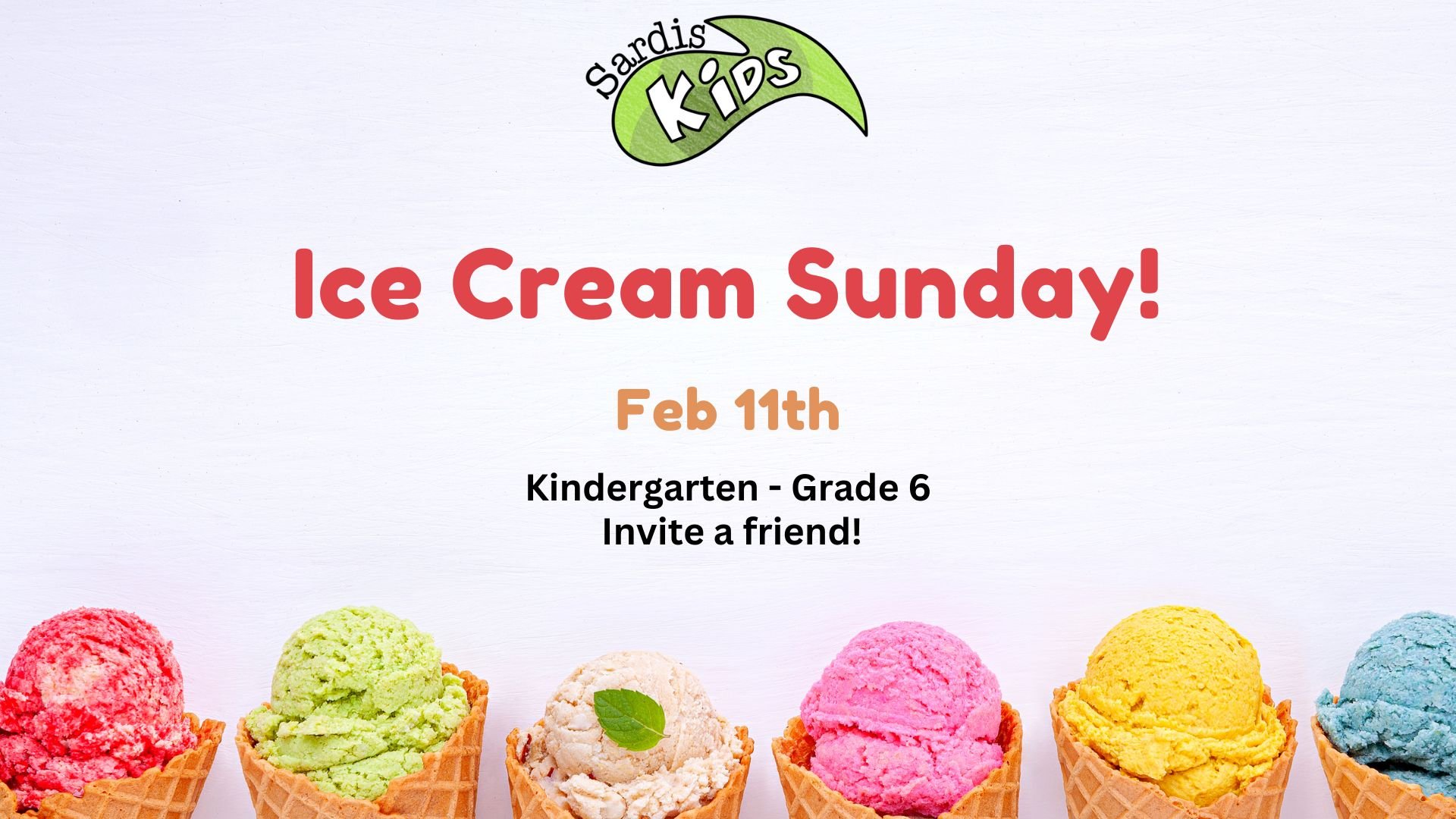 Sardis Kids Ice Cream Sunday